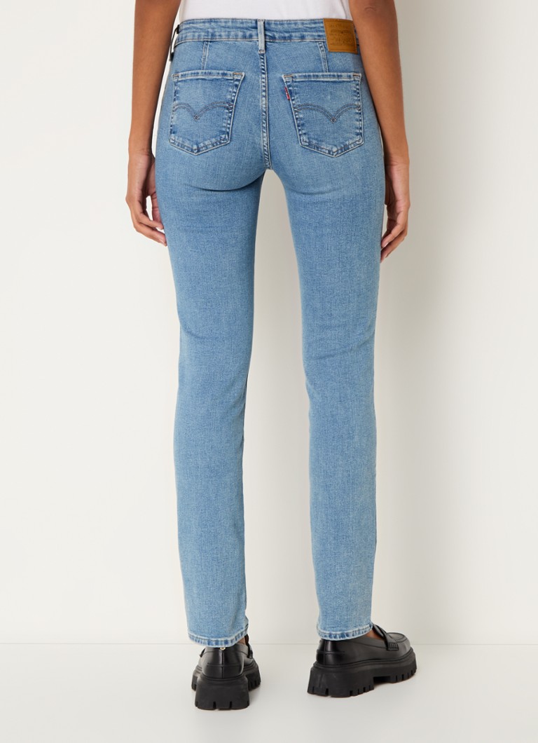 Jeans Levi's 712 a vita media e vestibilità slim, in misto lyocell con lavaggio chiaro.
