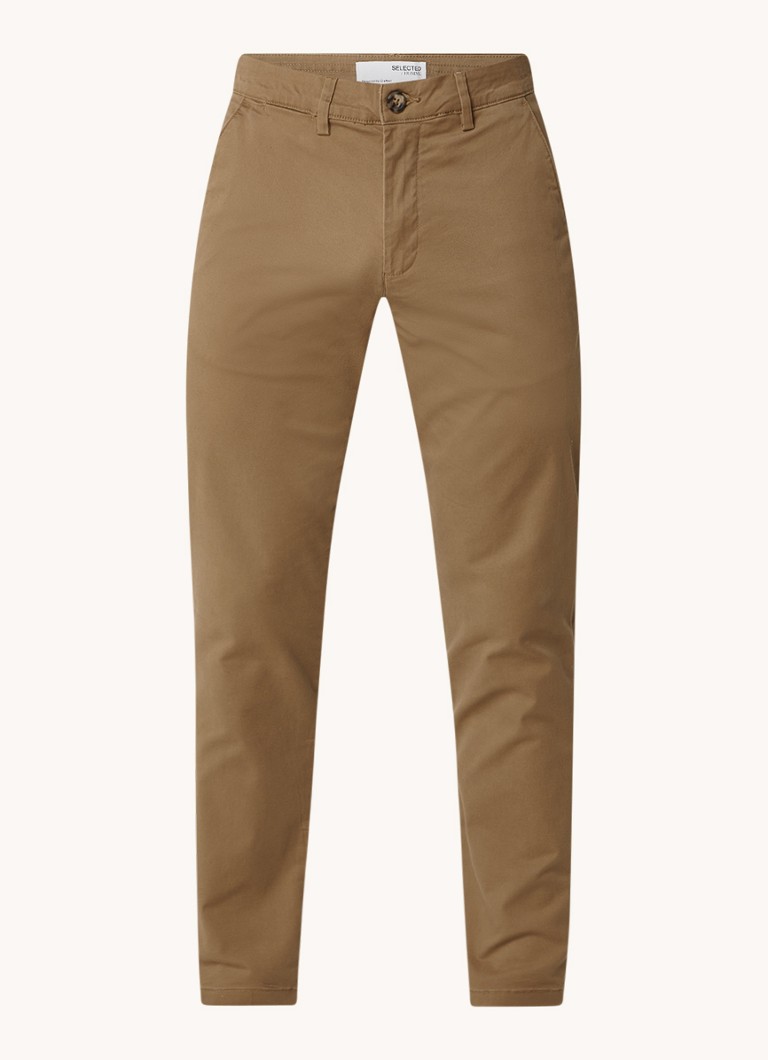 Calça chino slim fit Selected Homme New Miles com bolsos laterais.