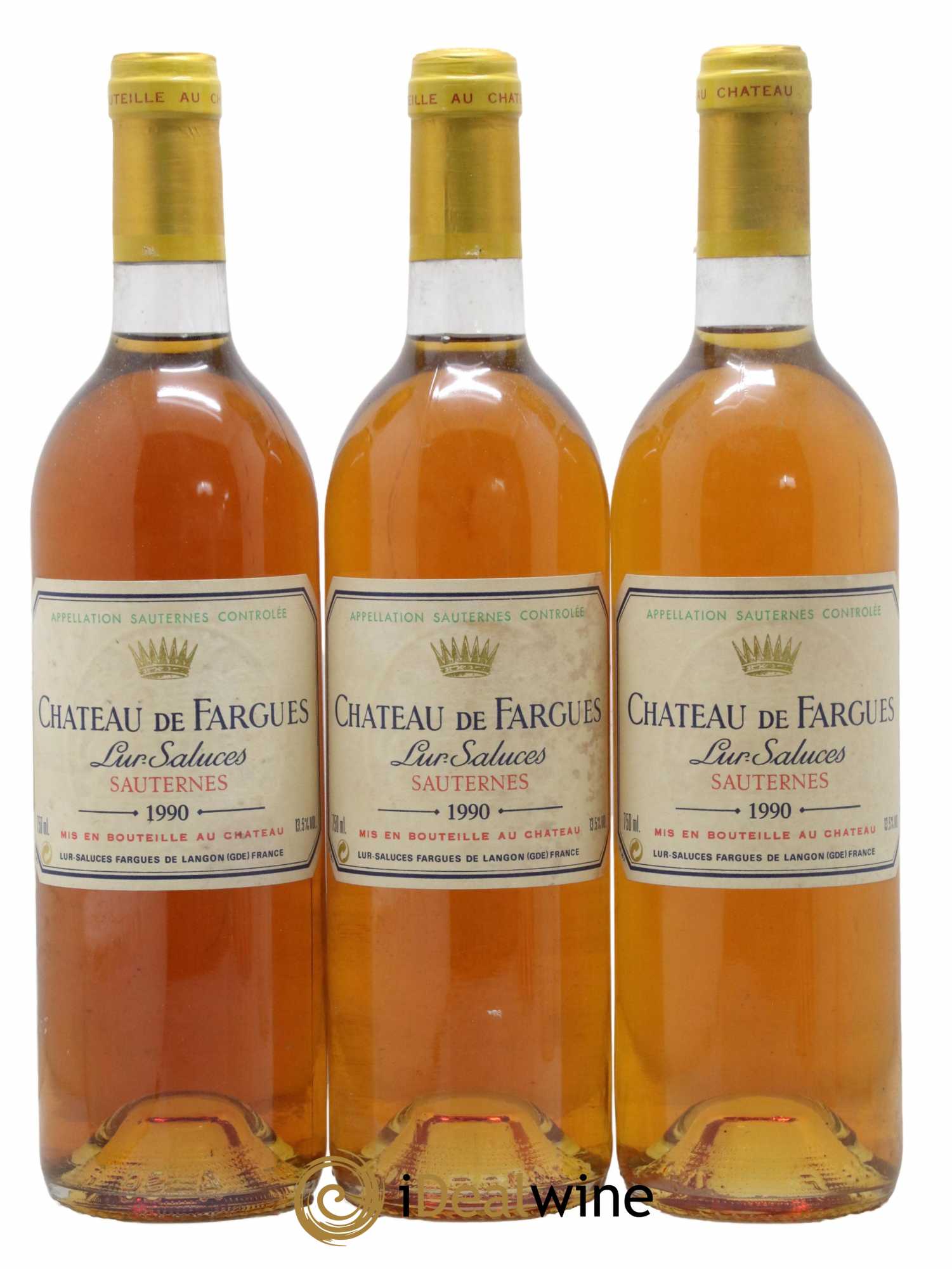 Château de Fargues  1990 - Lot de 3 Bouteilles
