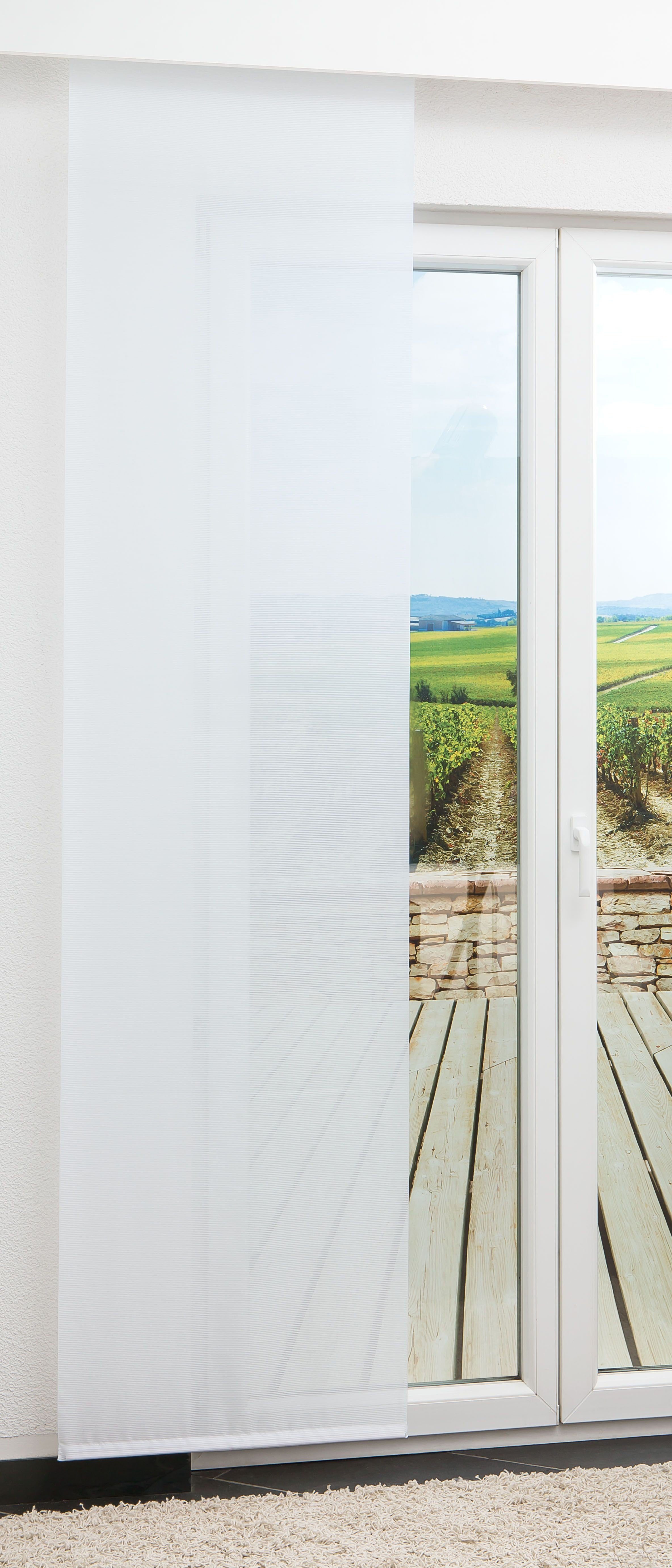 Schiebegardine Schiebegardine Small Stripes, LYSEL®, (1 St), transparent, HxB 245x60cm