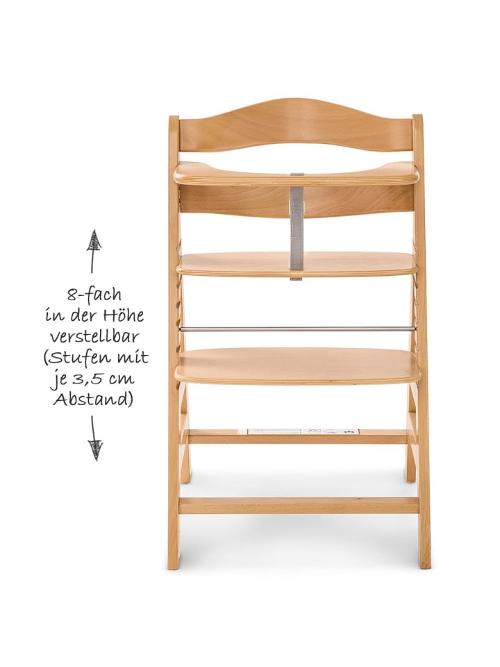 Hauck Hochstuhl Alpha Plus - Natur in braun günstig kaufen onesize