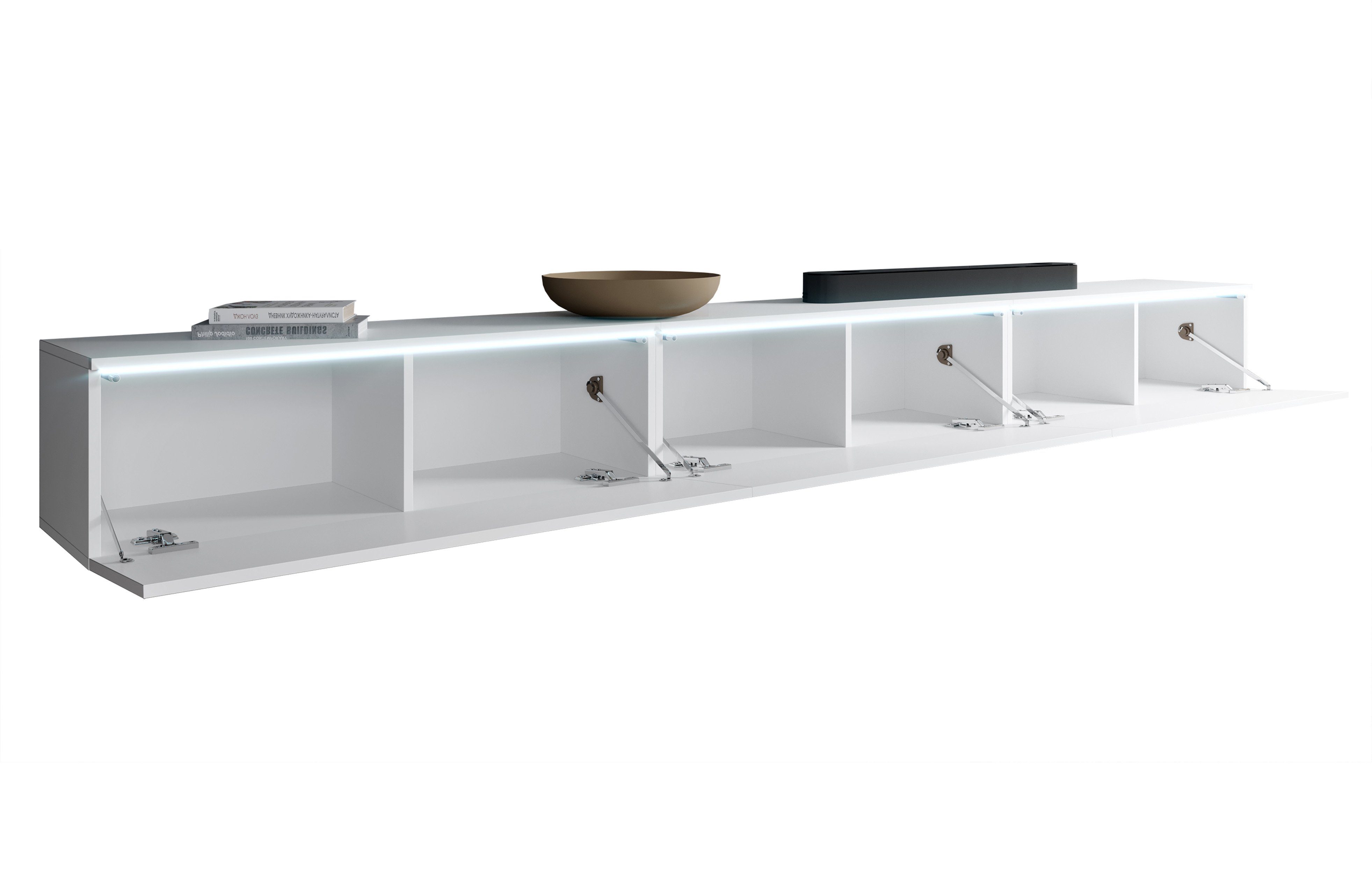 Furnix Sideboard BARGO Lowboard hängend TV-Board B300 x H34 x T32 cm, geräumig mit 6 Fächern