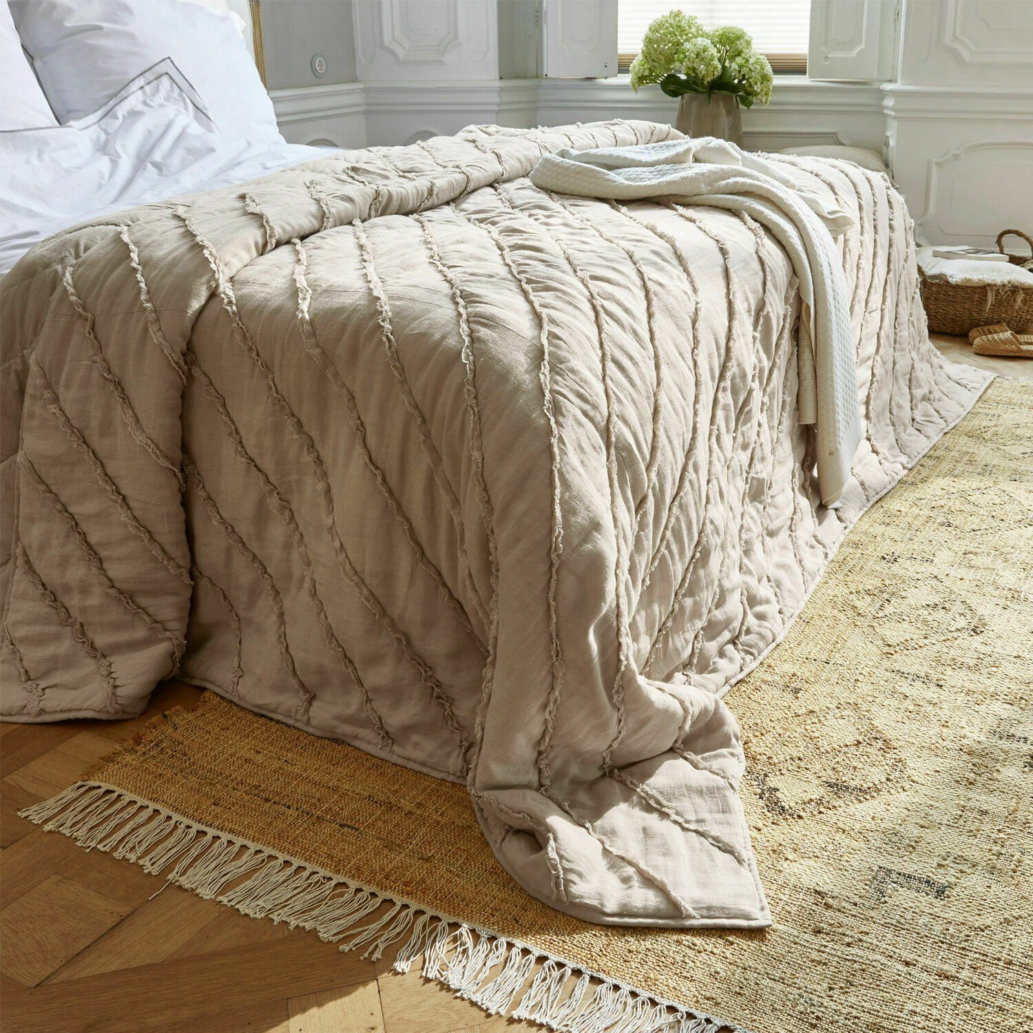 Baumwollbettdecke, Quilt Eynden beige, Mirabeau