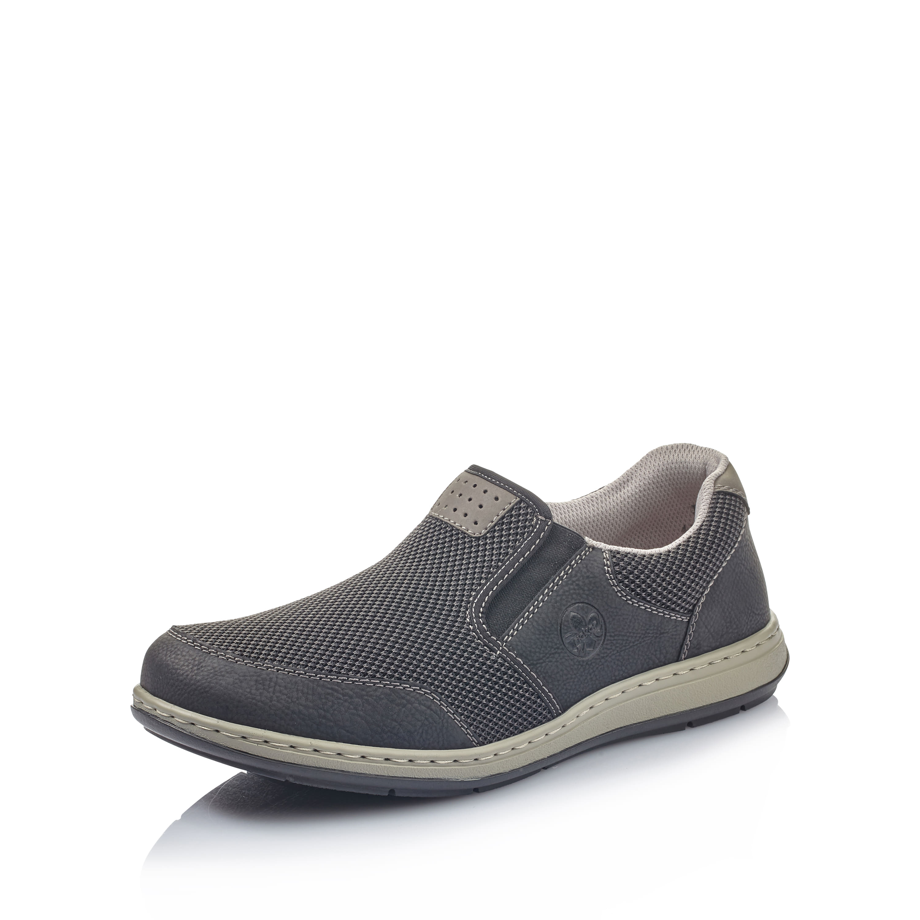 Rieker Herren Slipper graphitschwarz