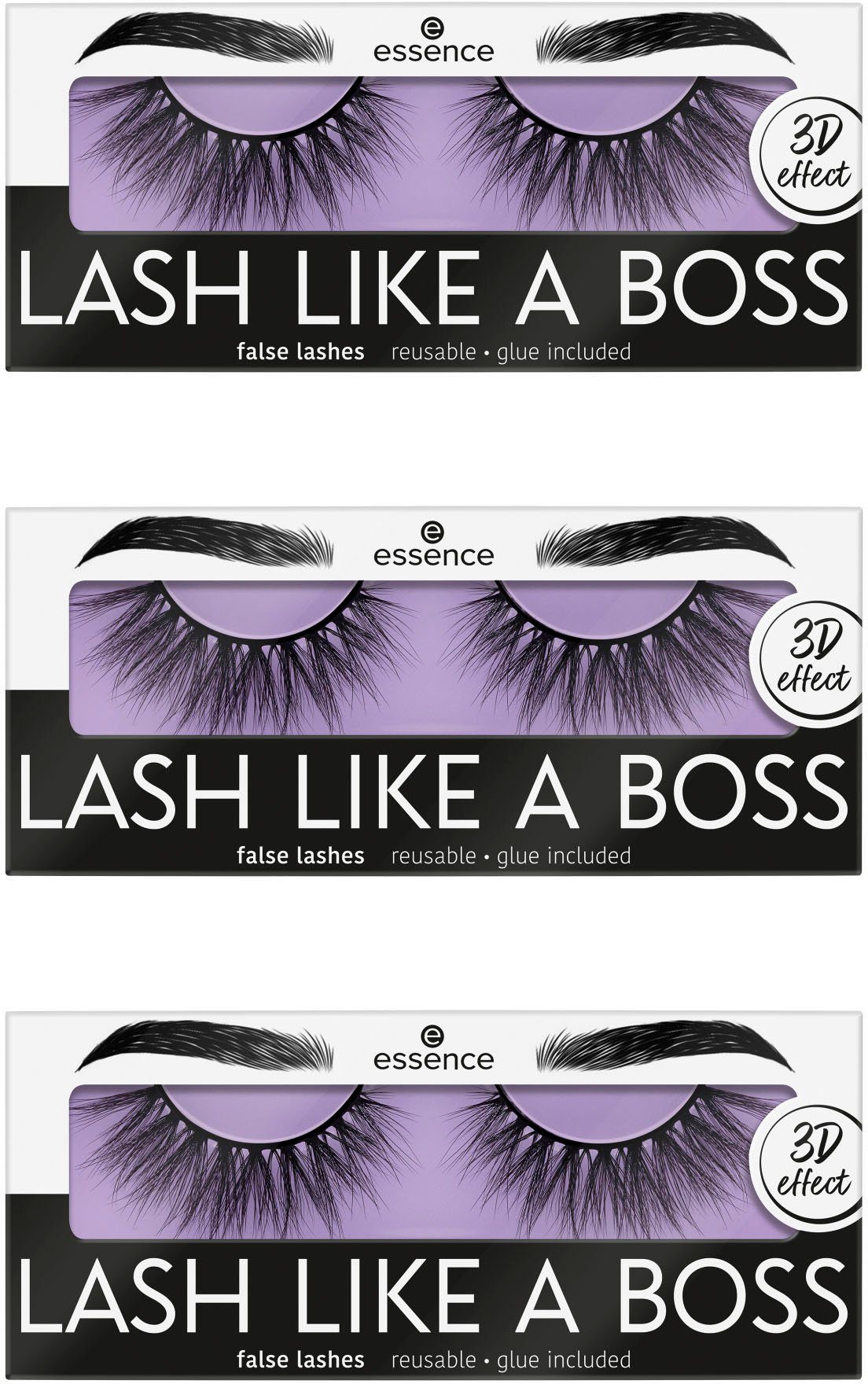 Essence Bandwimpern LASH LIKE A BOSS false lashes, Set, 3 tlg.