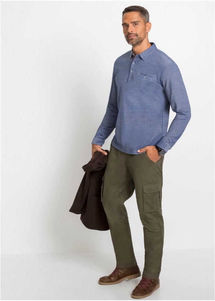Poloshirt, Langarm