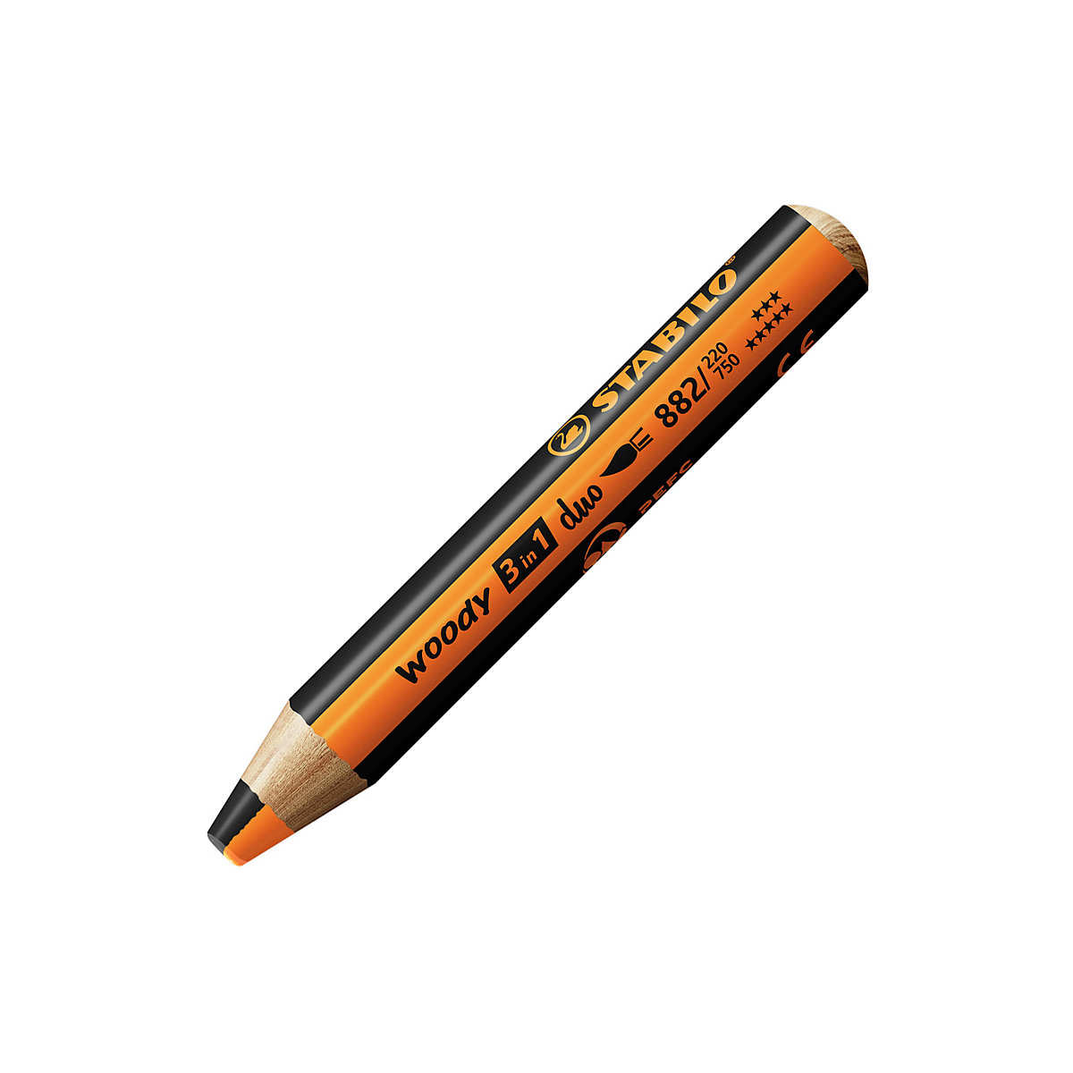 Buntstifte woody 3 in 1 duo, 5 Stifte - 10 Farben, inkl. Spitzer