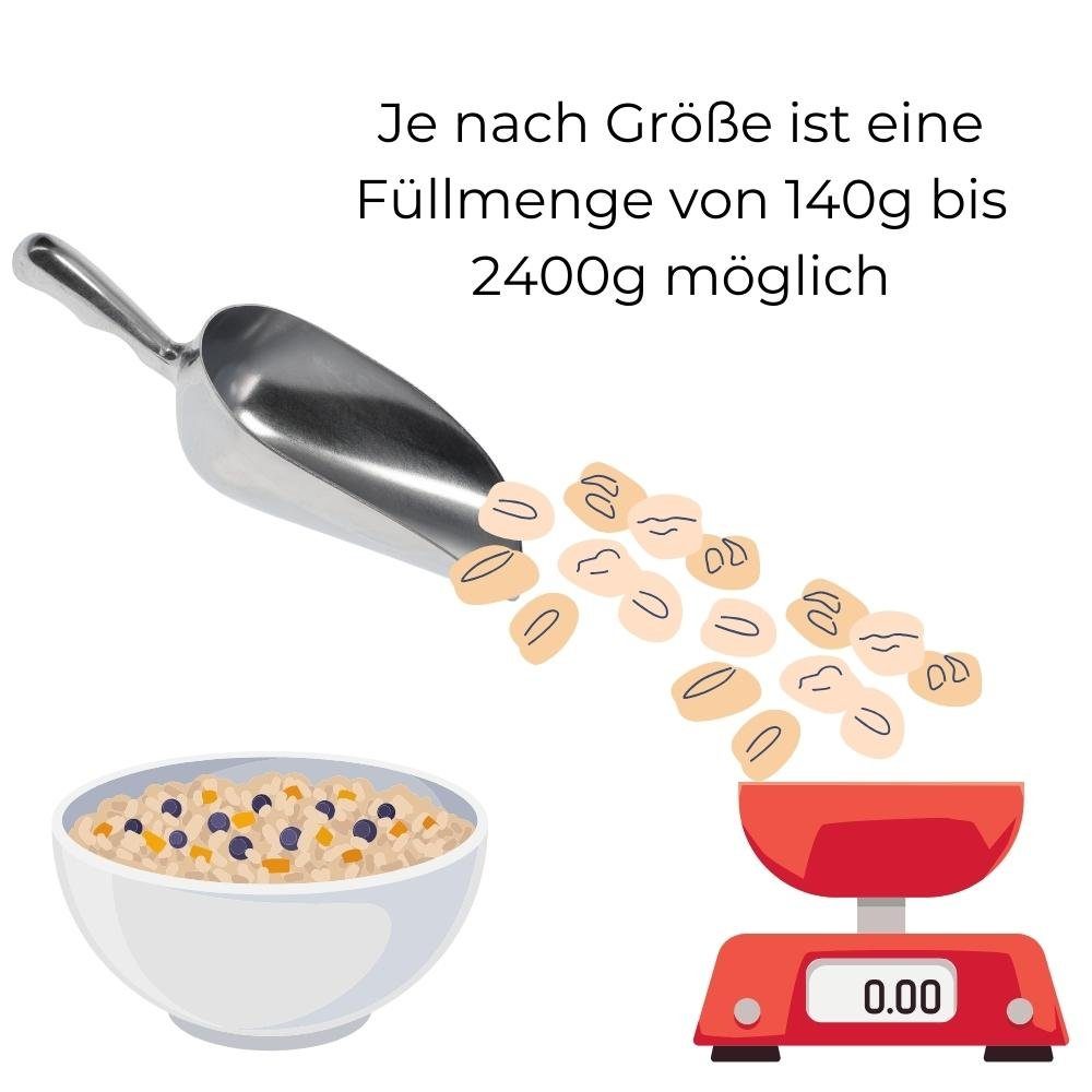 GarPet Backschaufeln Abwiegeschaufel Alu Back Futter Sack Getreide Tee Gewürz Mehl Schaufel