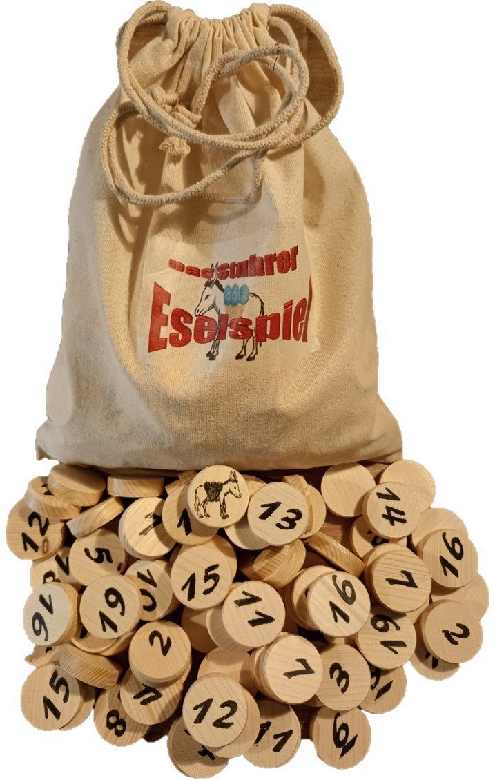 Prescher Spiel, Holzspiel, Familienspiel, Gesellschaftsspiel, Kinderspiel Das Stuhrer Eselspiel ~Oster Edition ~ 81 Spielsteine 2 - 6 Spieler