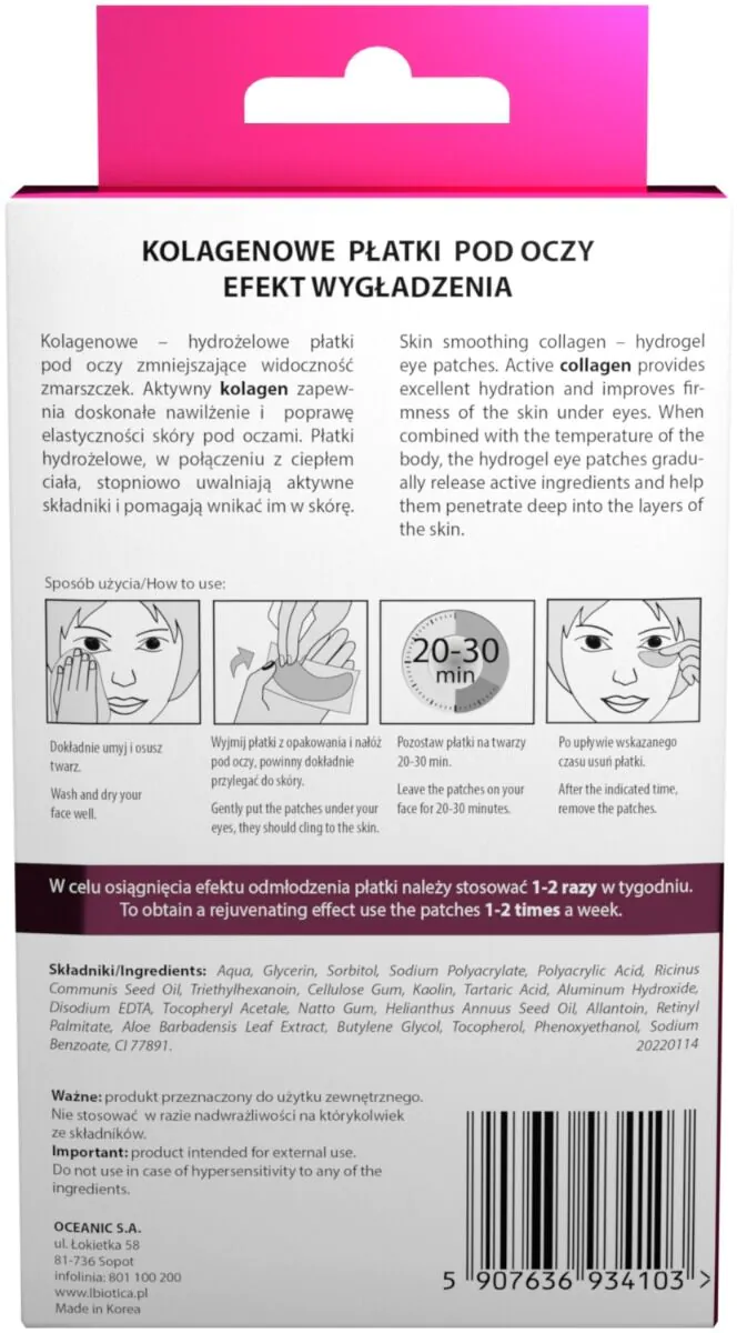 „L'biotica“ kolageno paakių pleistrai – raukšlių lyginimas, 3x2 vnt.
