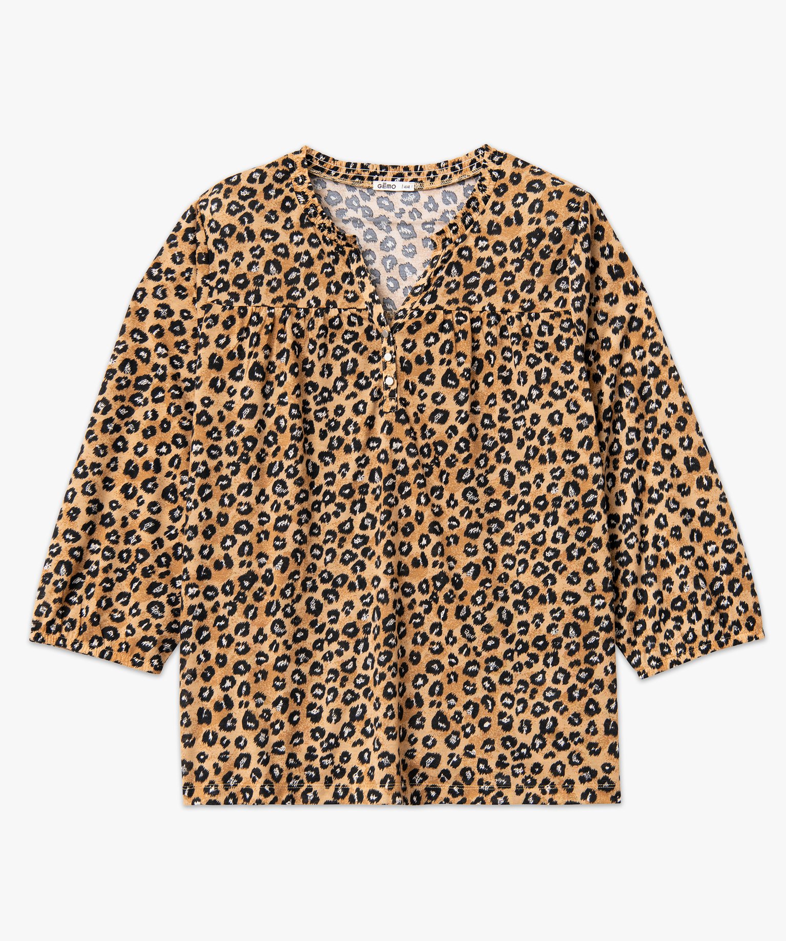 Tee-shirt femme grande taille à manches 3/4 imprimé imprime | GEMO