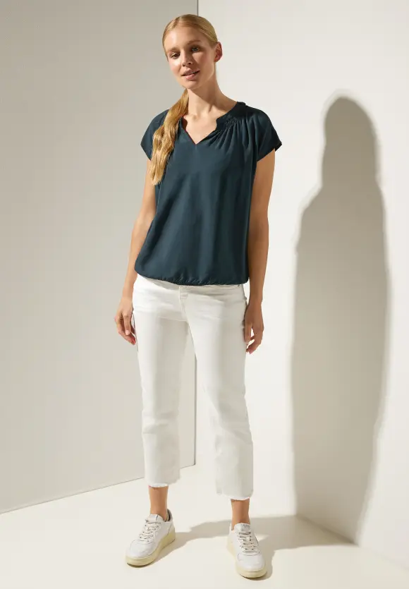 Street One Viskosebluse mit Elastiksaum
