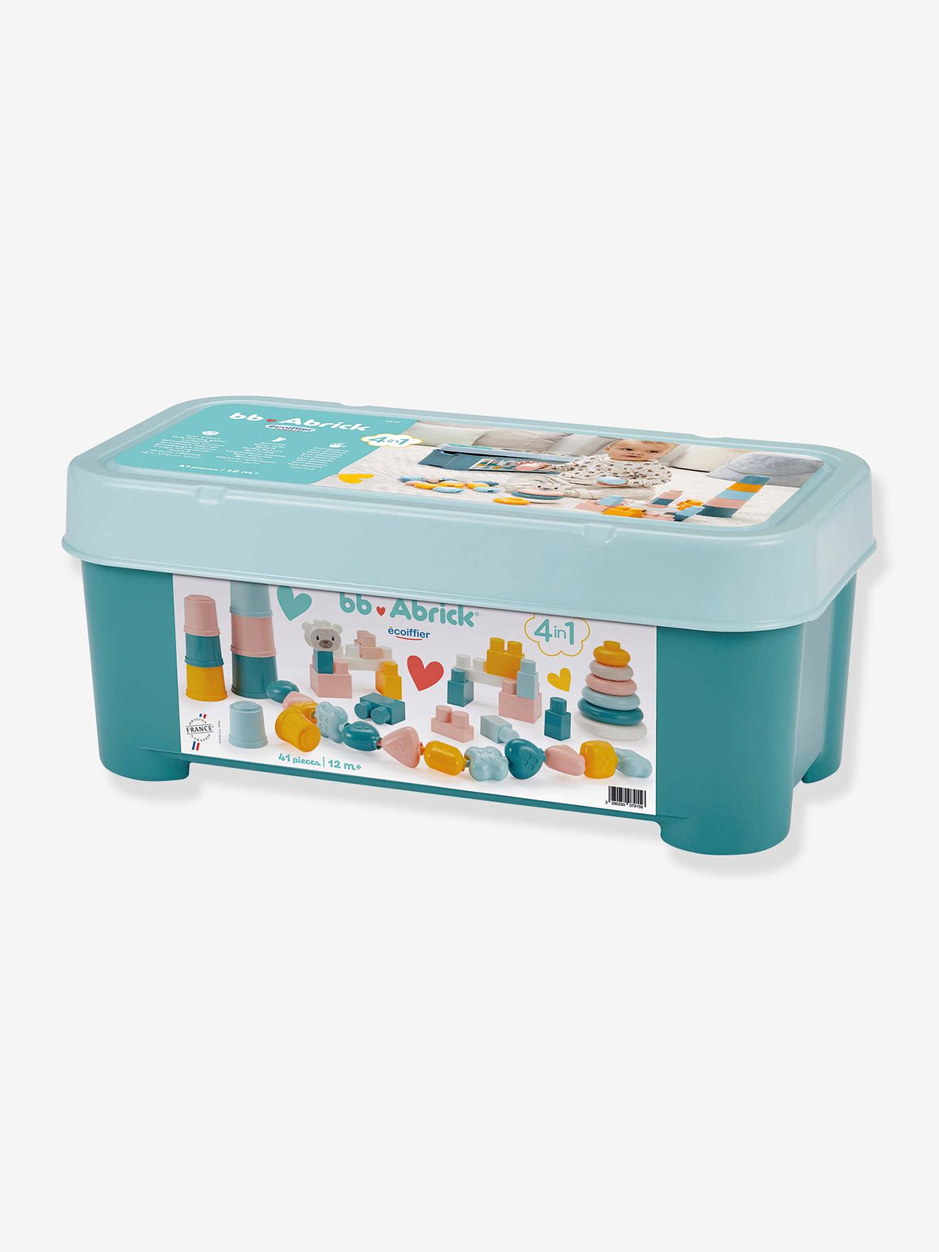 Ecoiffier Baby Lernspiel-Set BB ABRICK ECOIFFIER, 4 Spiele - himmelblau