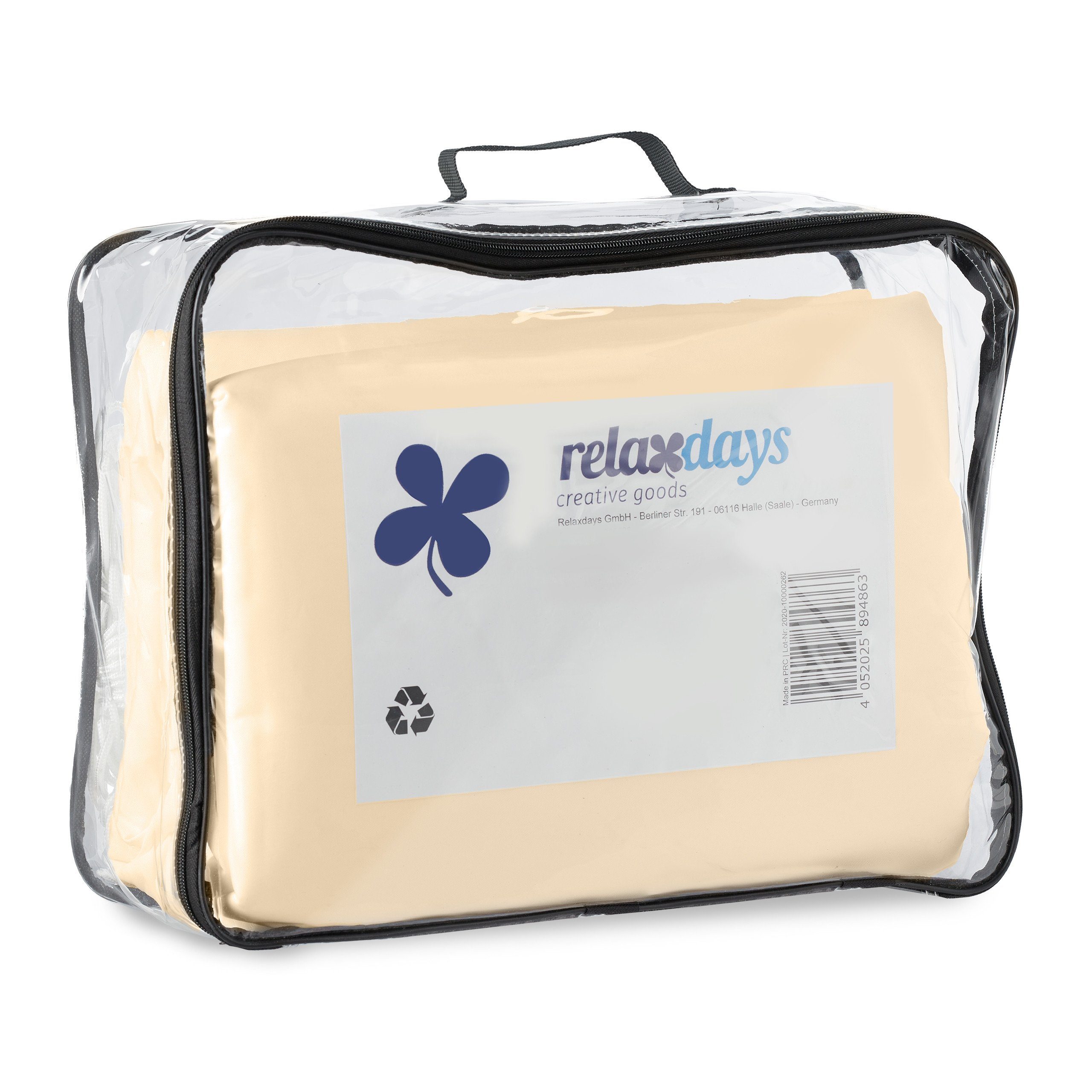 relaxdays Sonnensegel Sonnensegel beige rechteckig, 3,5 x 4,5 m