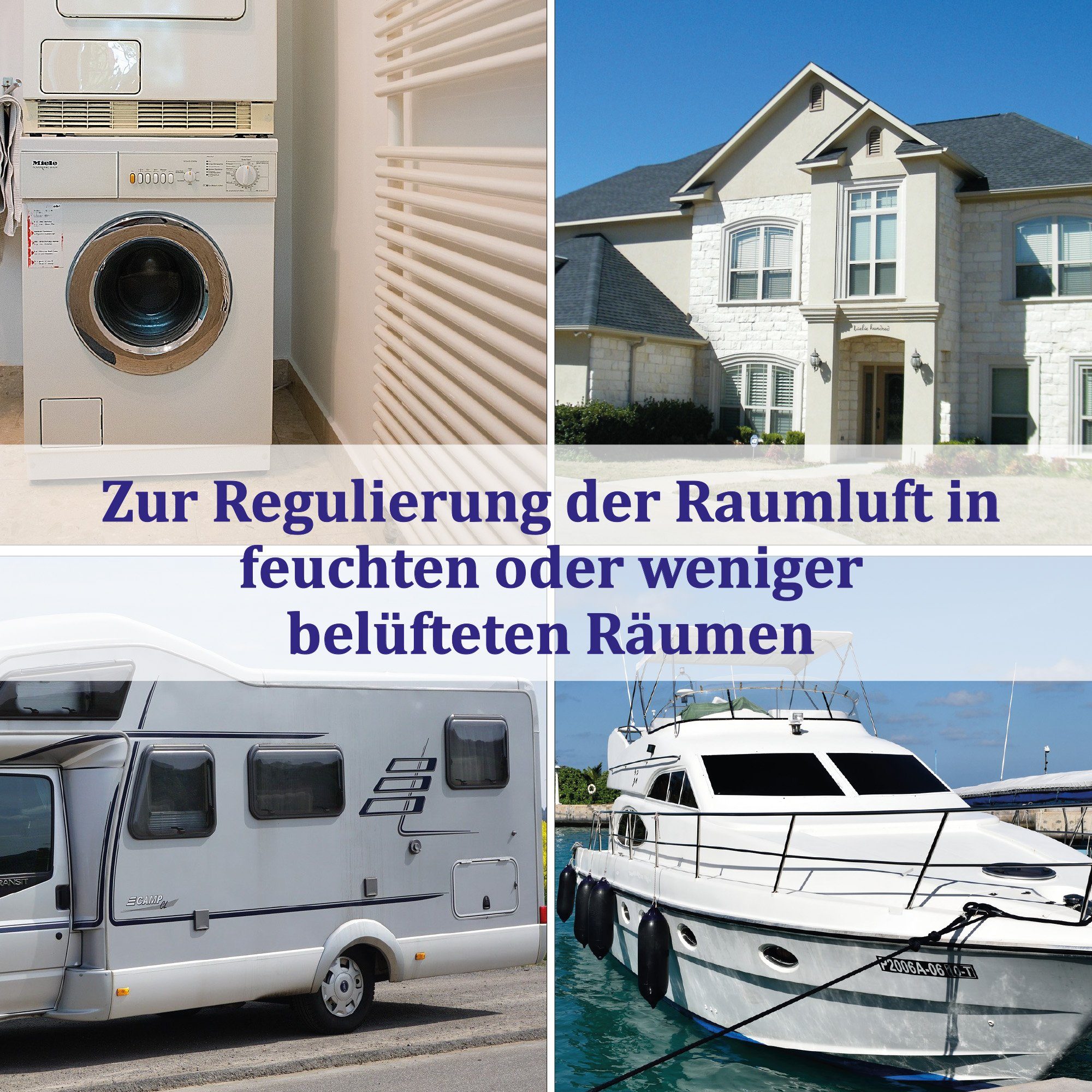 Bestlivings Luftreiniger Raumentfeuchter, für 50 m² Räume, 230g Granulat, 550ml - Luftentfeuchter