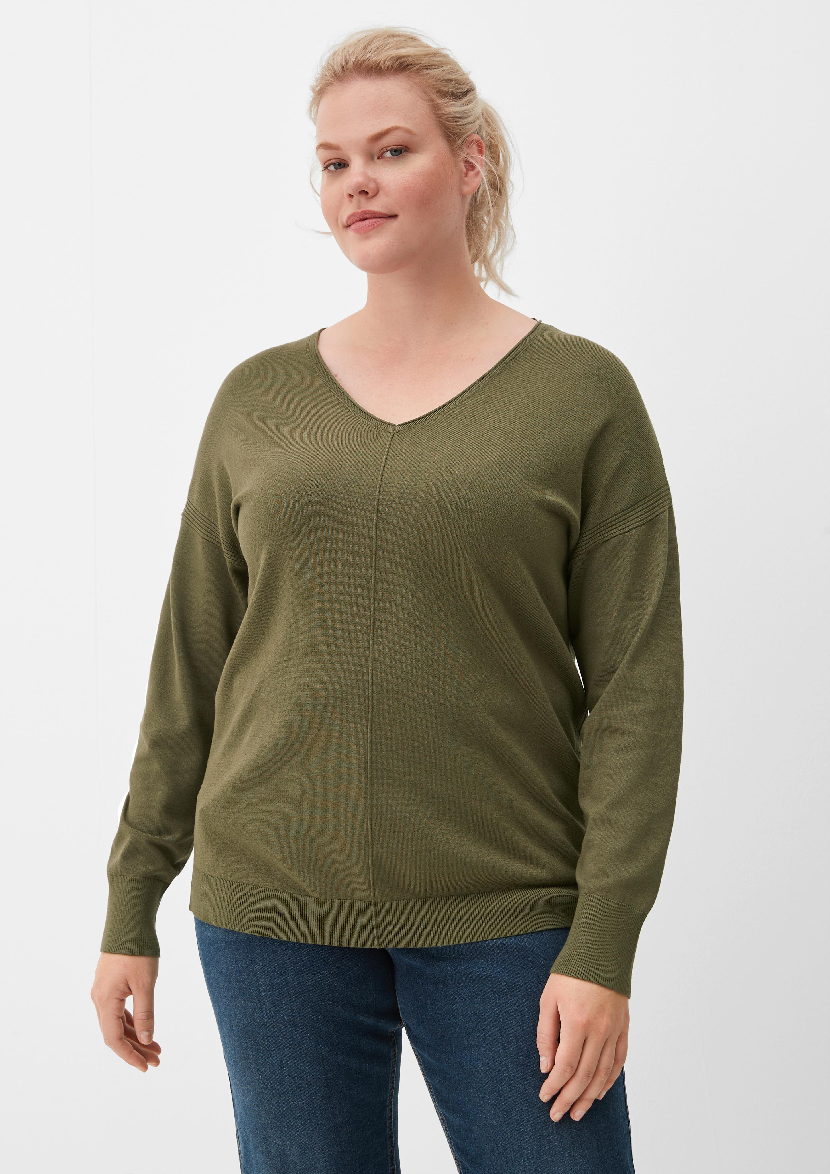 Feinstrickpullover mit V-Neck  2122004-7844