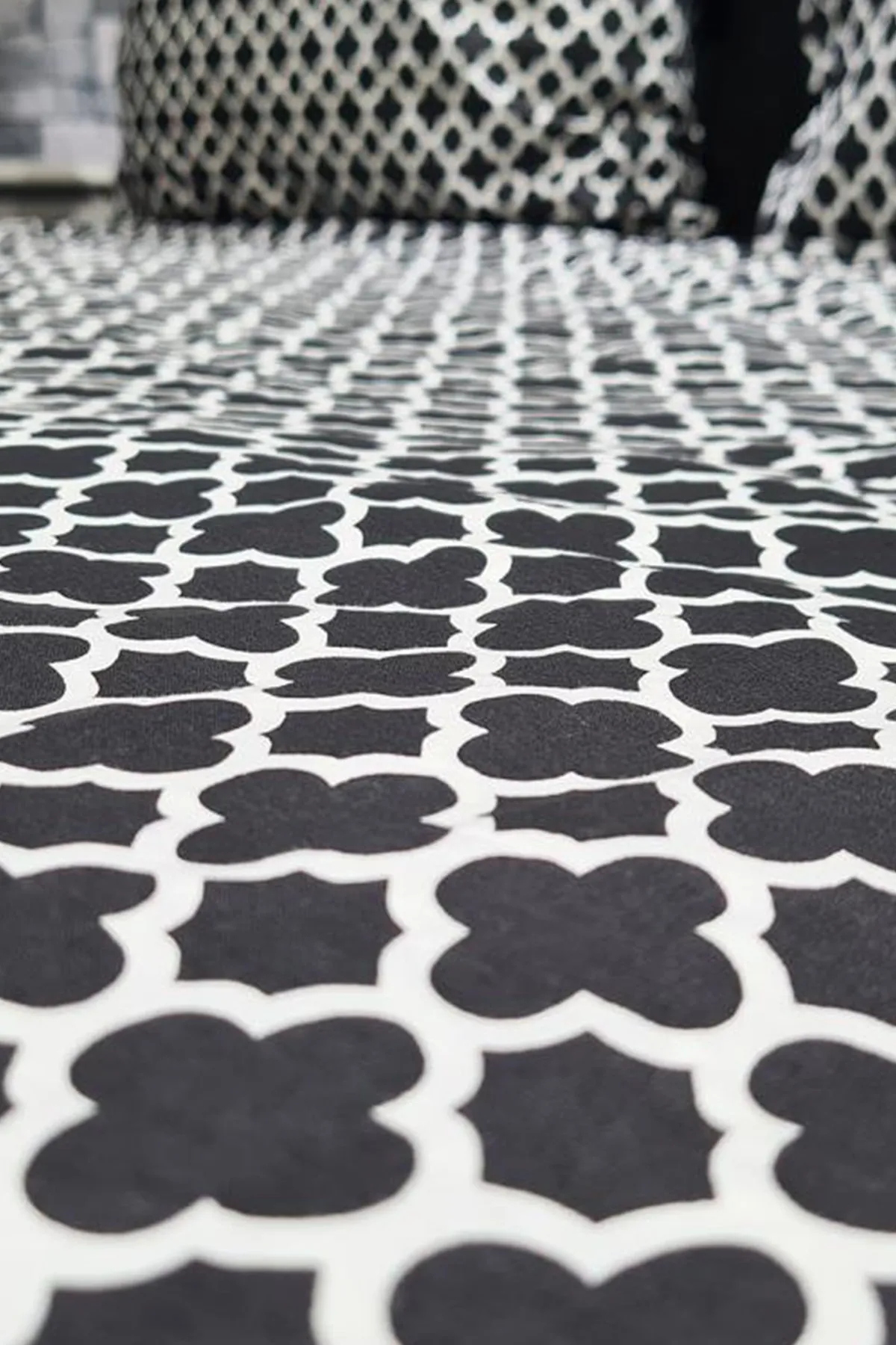 Çeyiz Diyarı  Doppelbett-Bettbezug-Set, Schwarz