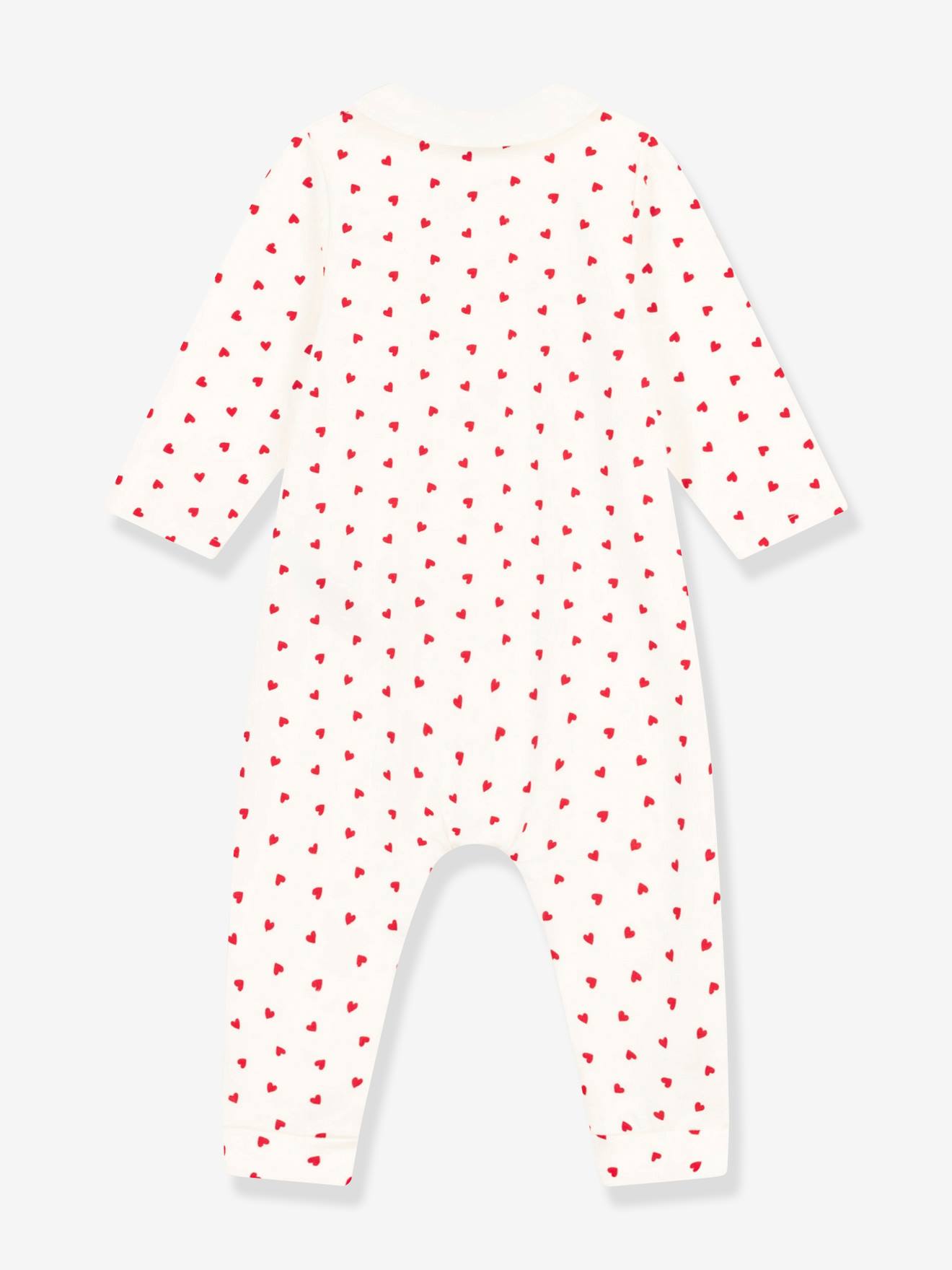 Petit Bateau Baby Overall mit Herzen PETIT BATEAU - weiß bedruckt