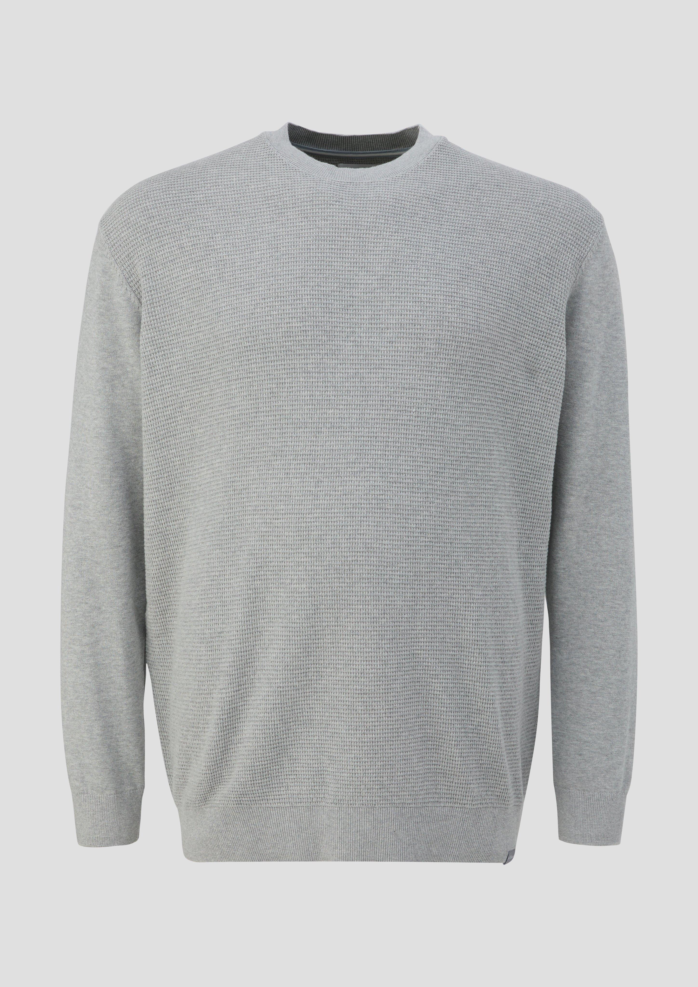 Strickpullover mit Waffelpiqué-Muster  2143412-90W1