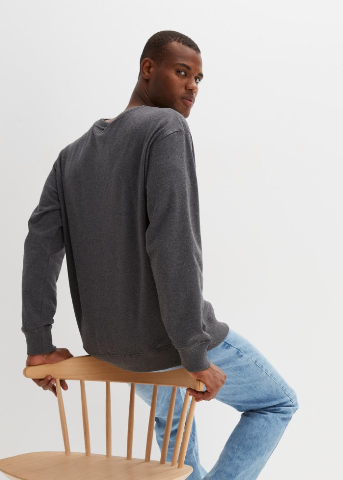Sweatshirt mit recyceltem Polyester, Loose Fit