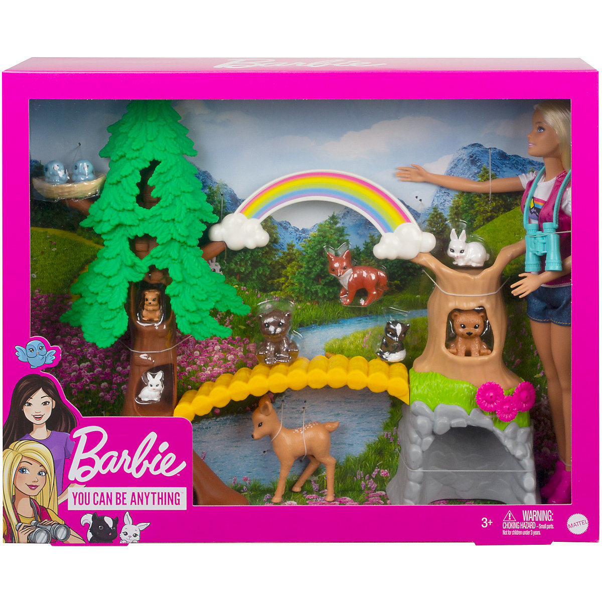 Barbie Waldtier-Forscherin-Spielset mit Puppe und Zubehör