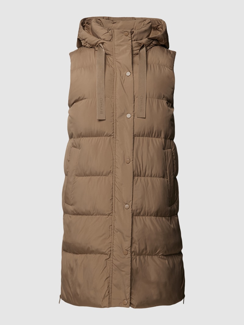 Steppweste mit Kapuze Modell 'Wafina' in camel