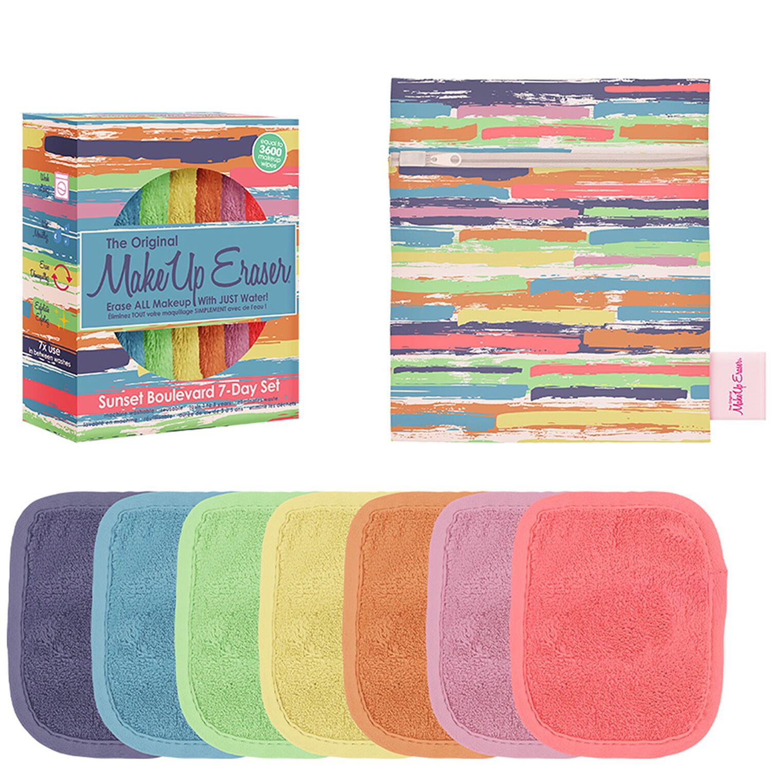 Make Up Eraser Sunset Boulevard 7-day set Serviette démaquillante réutilisable x7