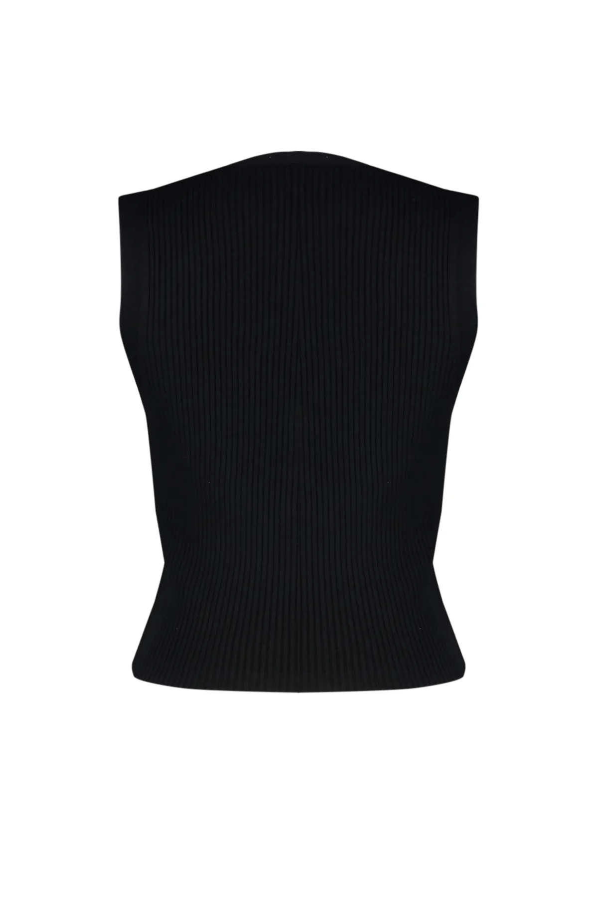 Trendyol Collection  Schwarze Crop Top Strickbluse aus Premium-/Spezialgarn TWOSS24BZ00258