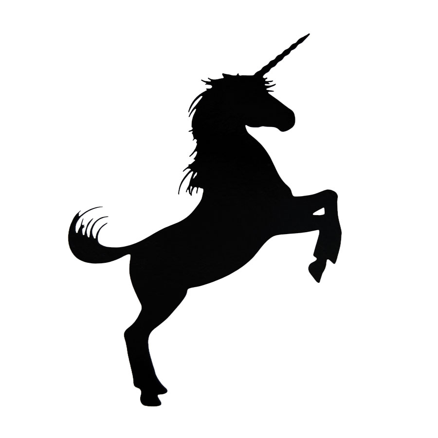 Aufkleber "Einhorn", Auto-Sticker in Schwarz, selbstklebend, 1 Stück - ATU