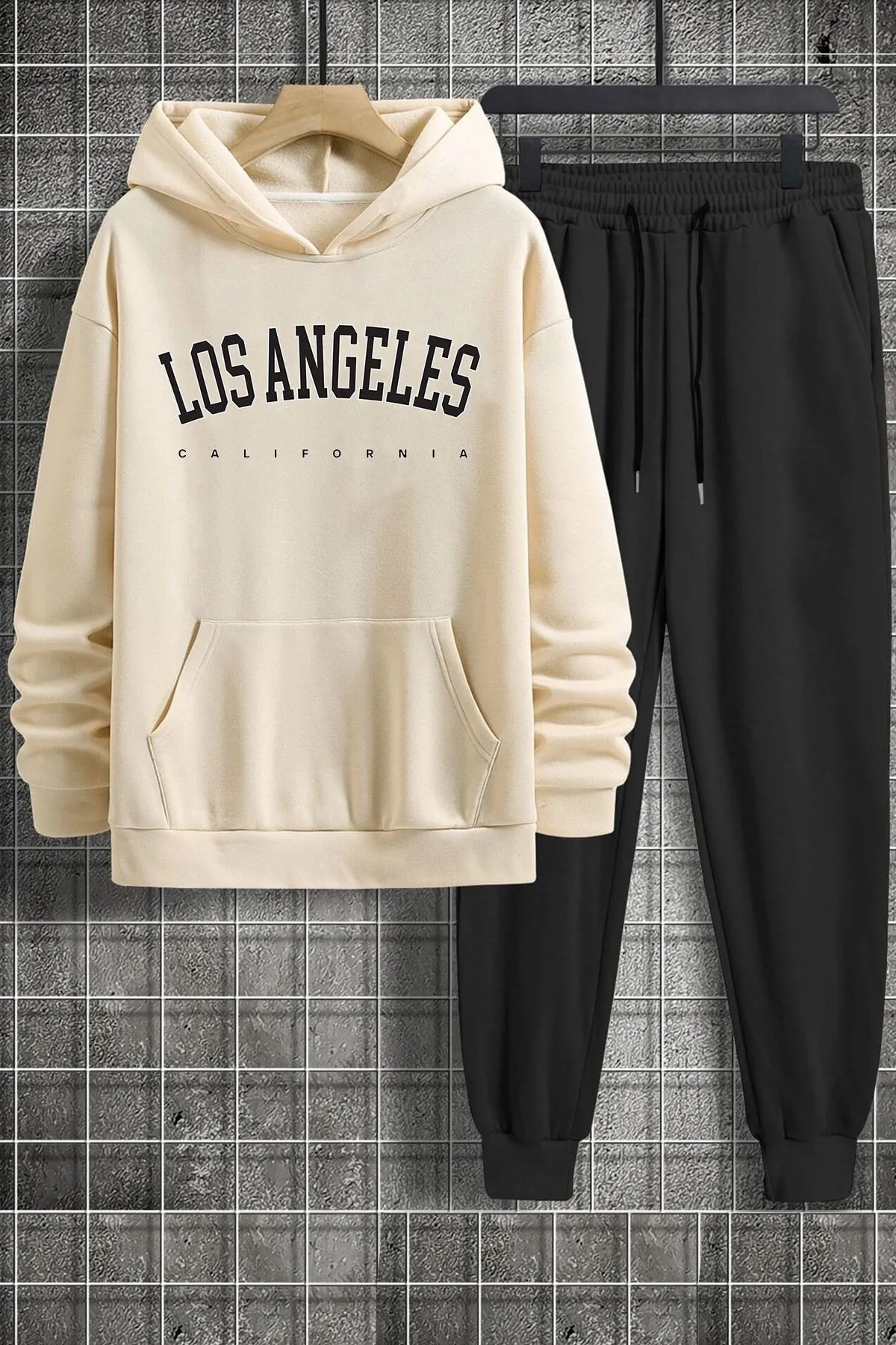 uyguntarz  Bedrucktes Unisex-Trainingsanzugset „Los Angles“.