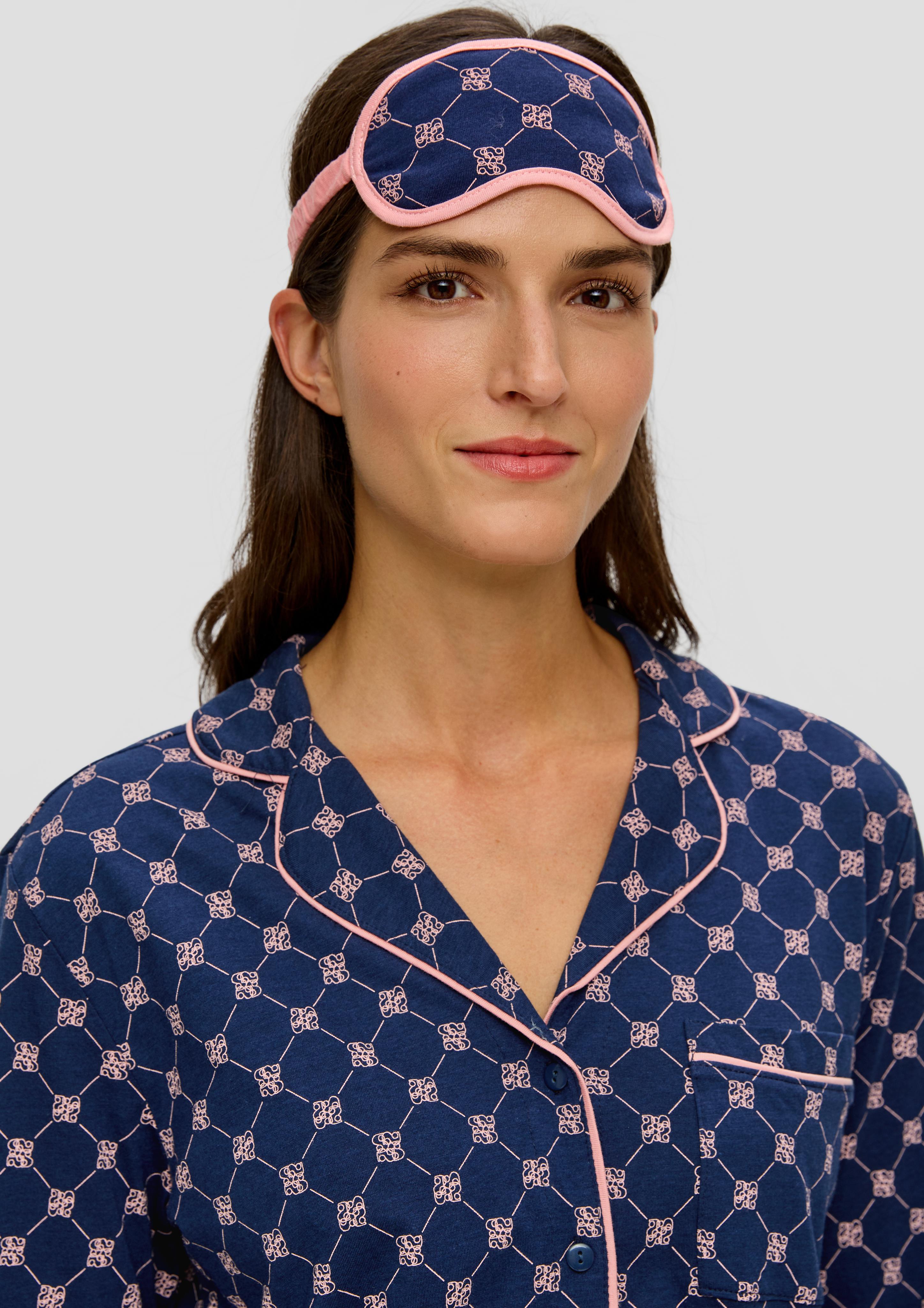 Langes Pyjama-Set mit Schlafmaske  6009207-58A9