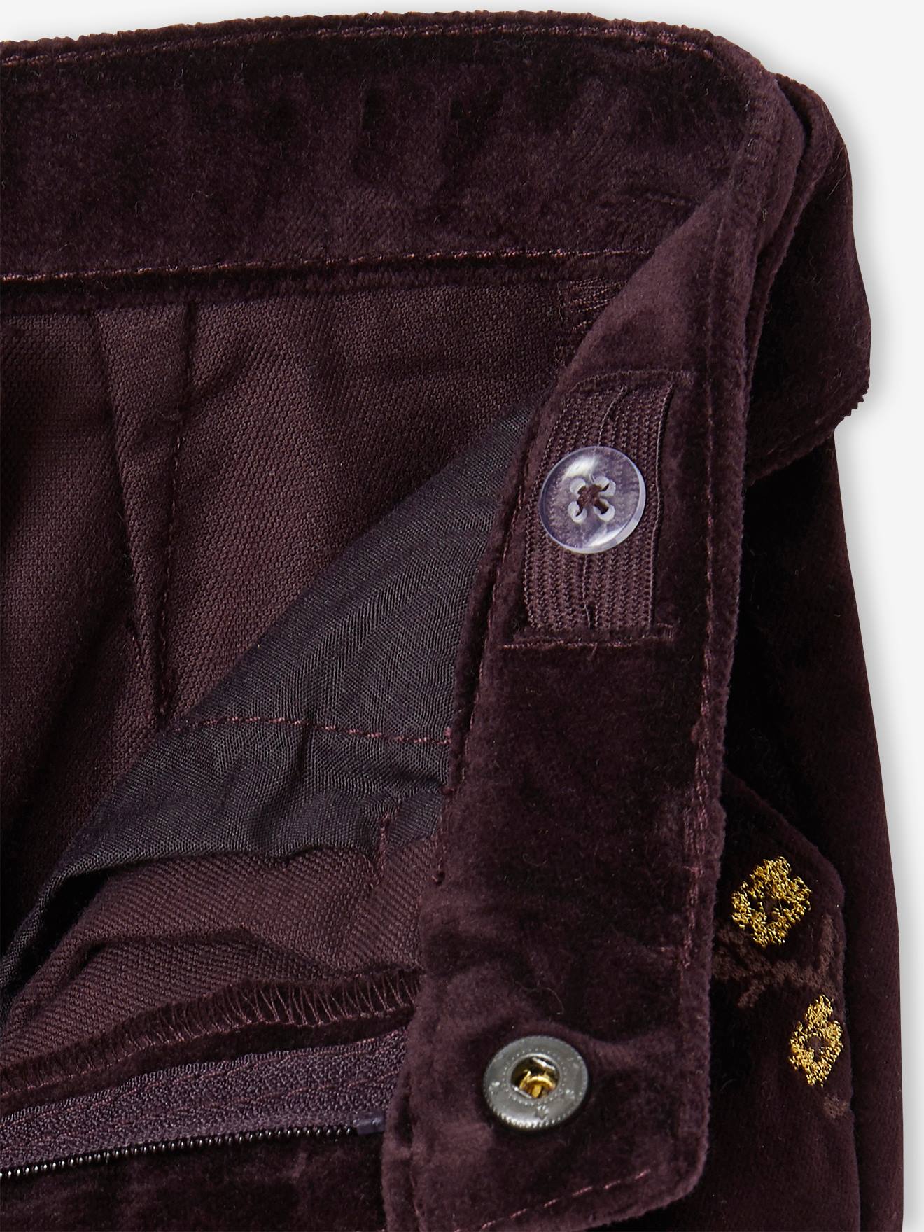 Vertbaudet Mädchen Shorts aus Samt - aubergine