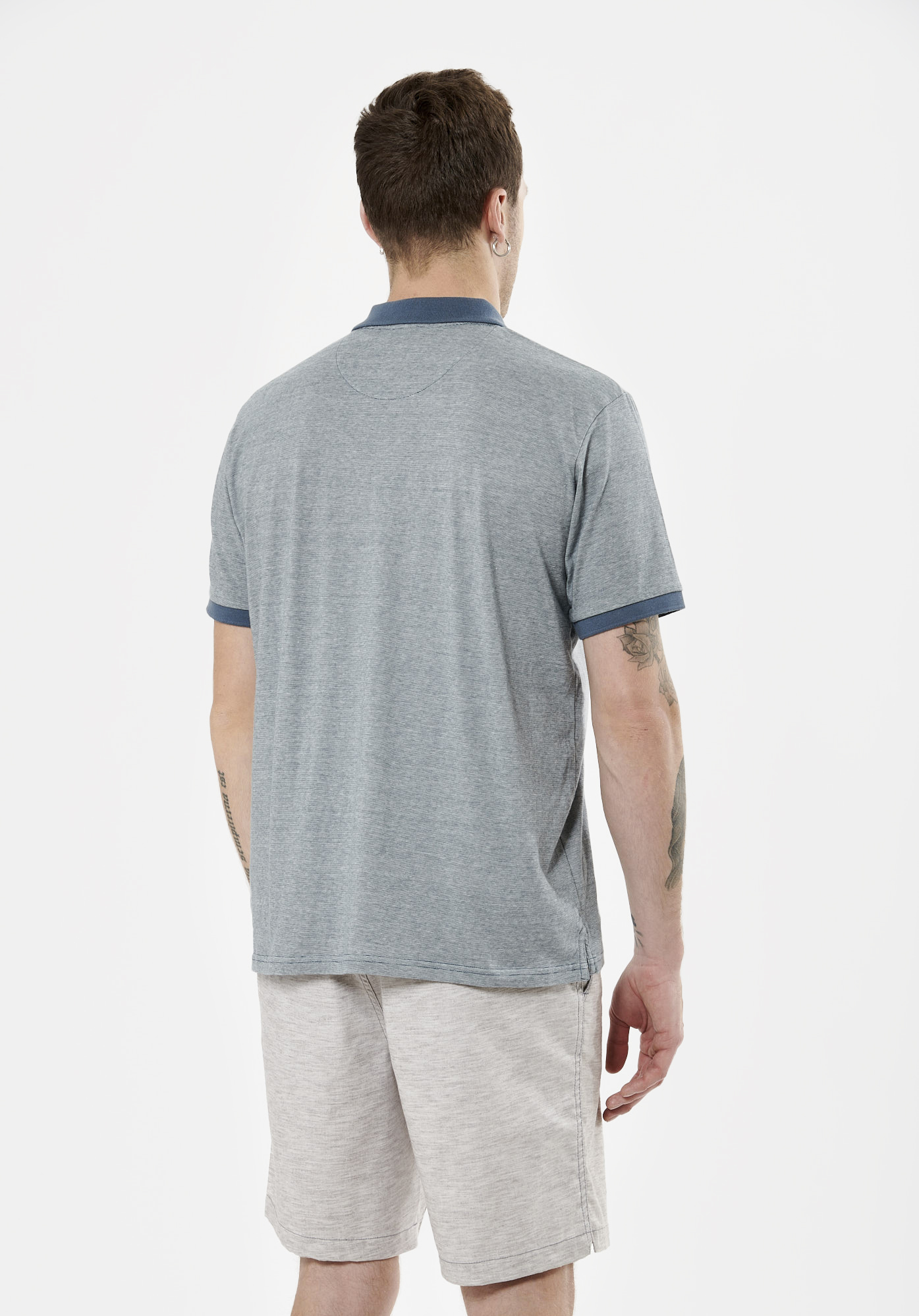 STEF   Polo bleu Homme