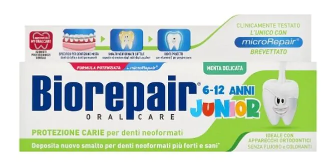 „Biorepair Junior“ dantų pasta be fluoro