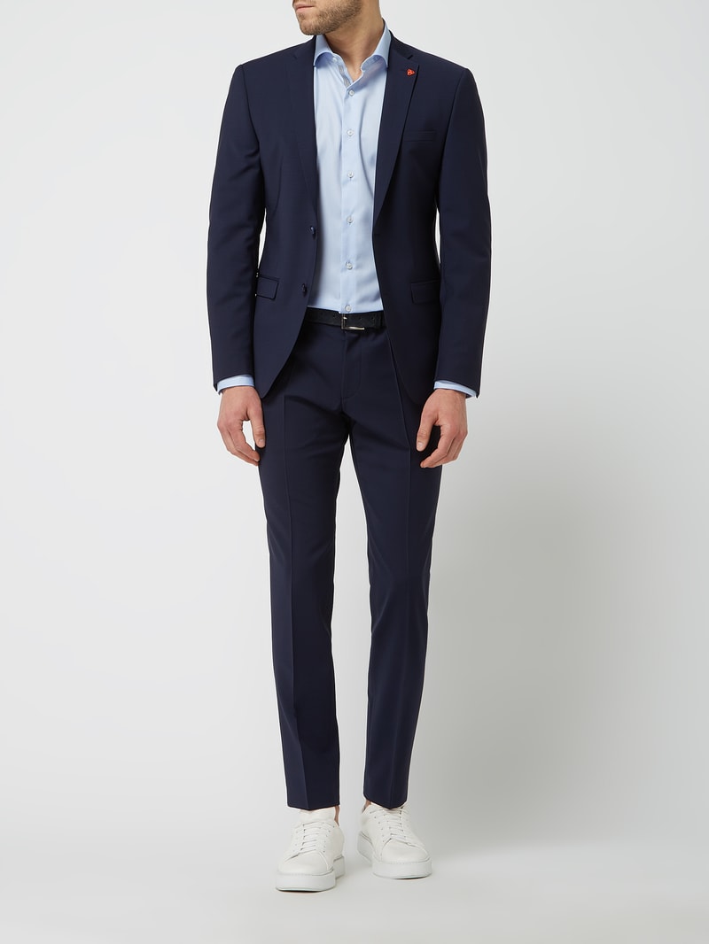 Anzughose mit Stretch-Anteil Modell 'Slacks' in marineblau