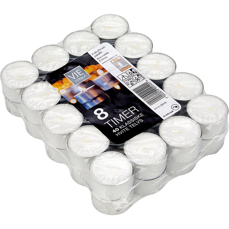 Vie Home Telys 40-pk 8 timer alukopp