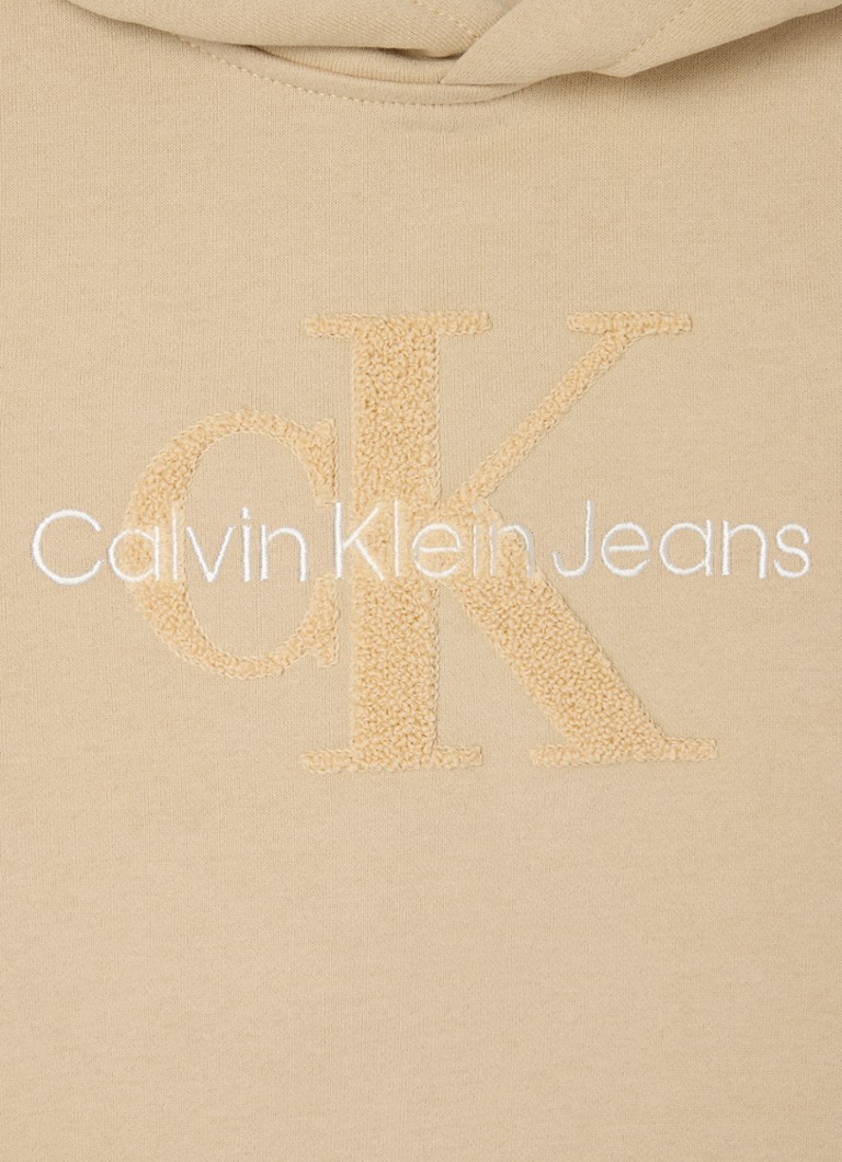Bluza z kapturem Calvin Klein z haftowanym logo