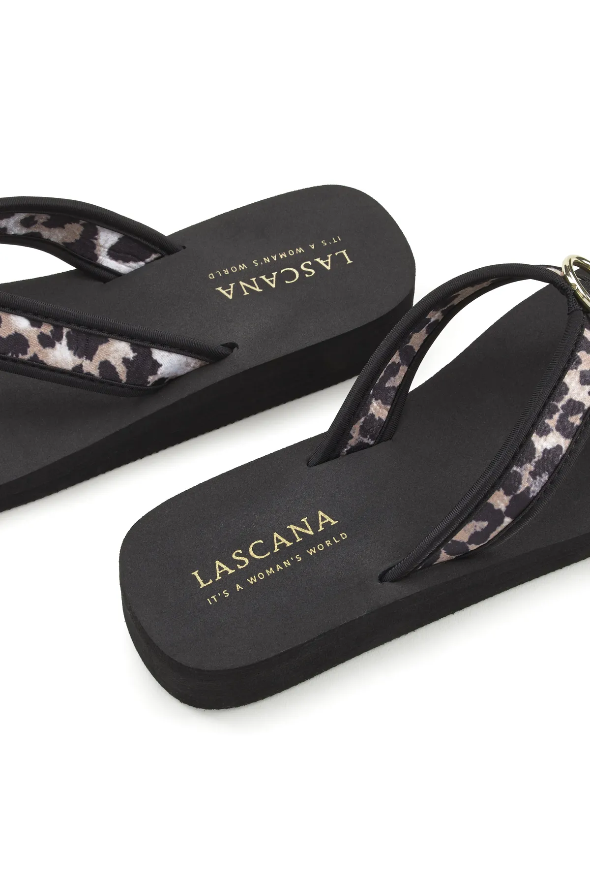 LASCANA  Sandalette - Schwarz - Flacher Absatz