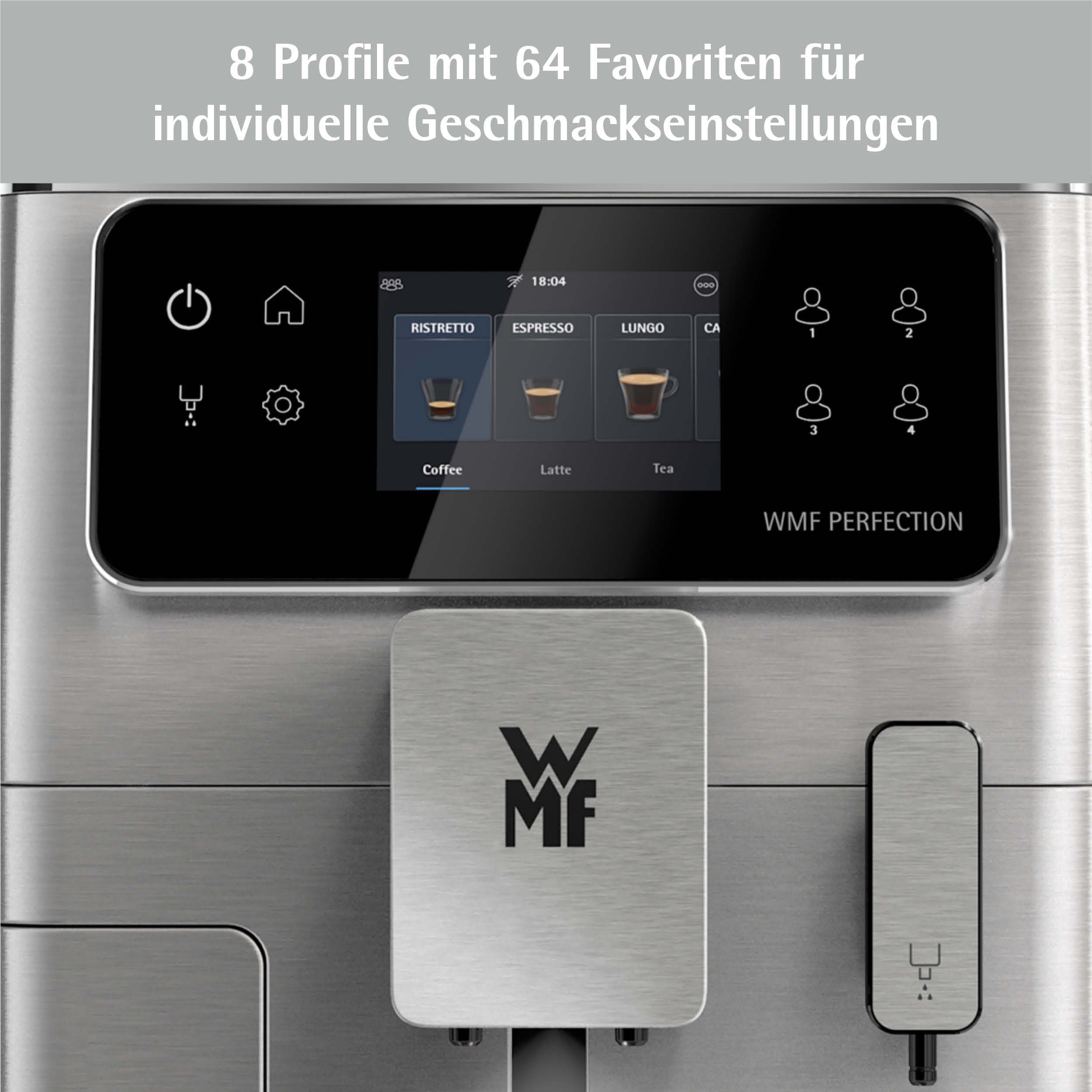 WMF Kaffeevollautomat Perfection 680, (41 x 25 x 37,1 cm, 15 bar, 1550 W) inkl. 0,6l Milchbehälter