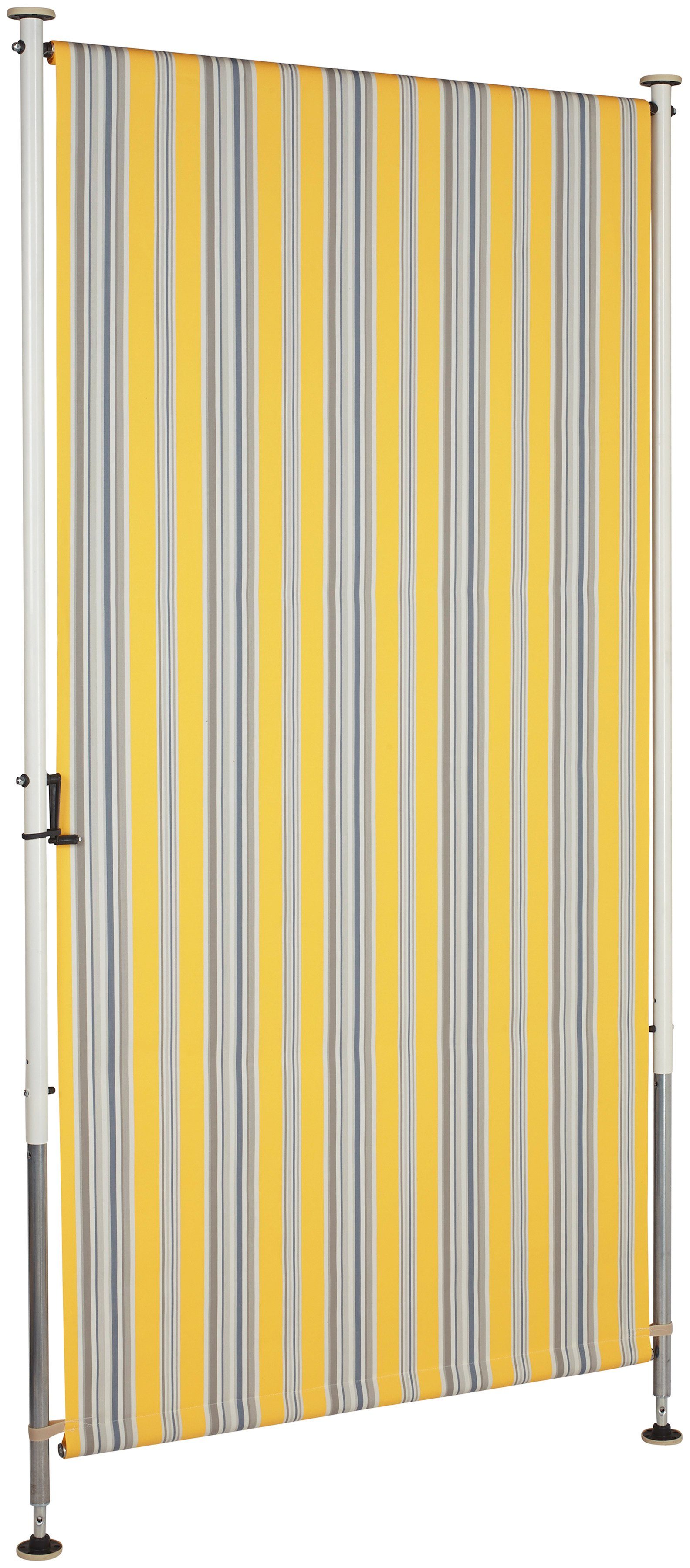 Angerer Freizeitmöbel Klemm-Senkrechtmarkise gelb/grau, BxH: 150x225 cm