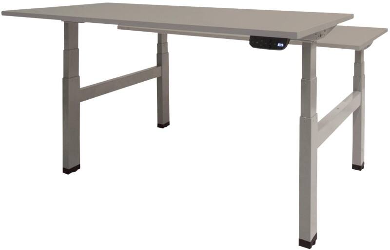 Schaffenburg Höhenverstellbar Sitz-Stehschreibtisch Rechteckig Holz Aluminium T-Fuß 1.400 x 800 x 645 mm