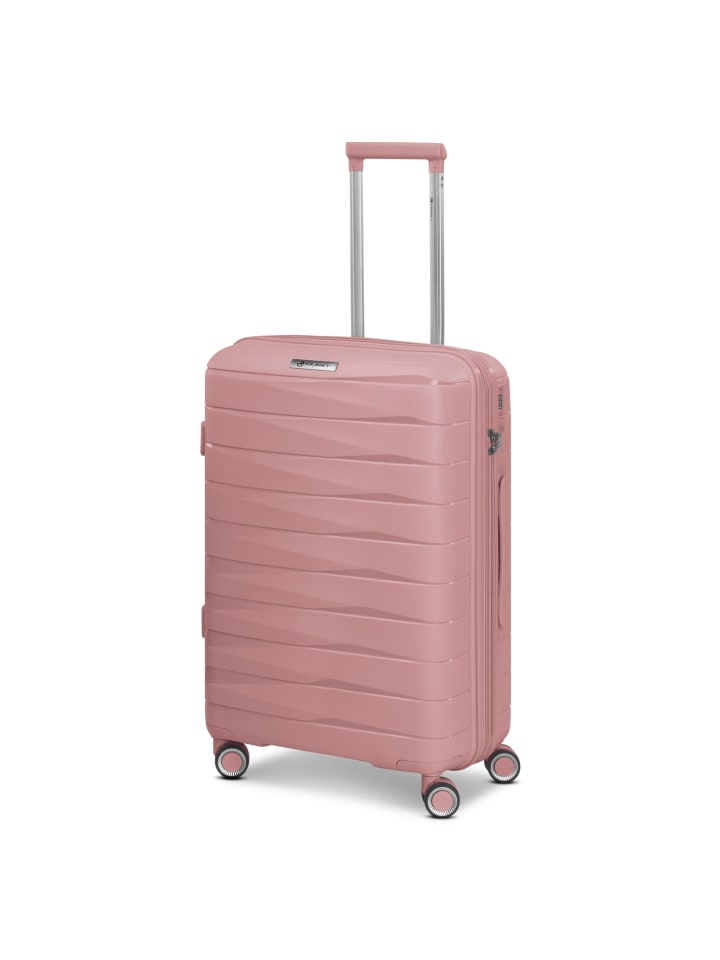 Franky London 4 Rollen Kofferset 3-teilig mit Dehnfalte in rose günstig kaufen onesize