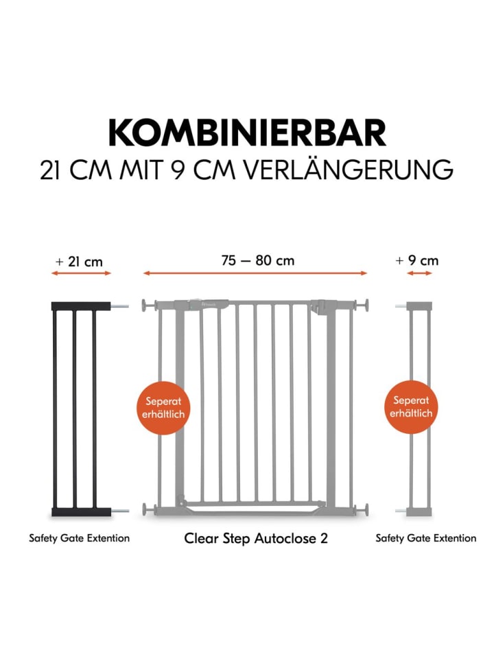 Hauck Türschutzgitter Verlängerung Safety Gate Extension in schwarz günstig kaufen onesize