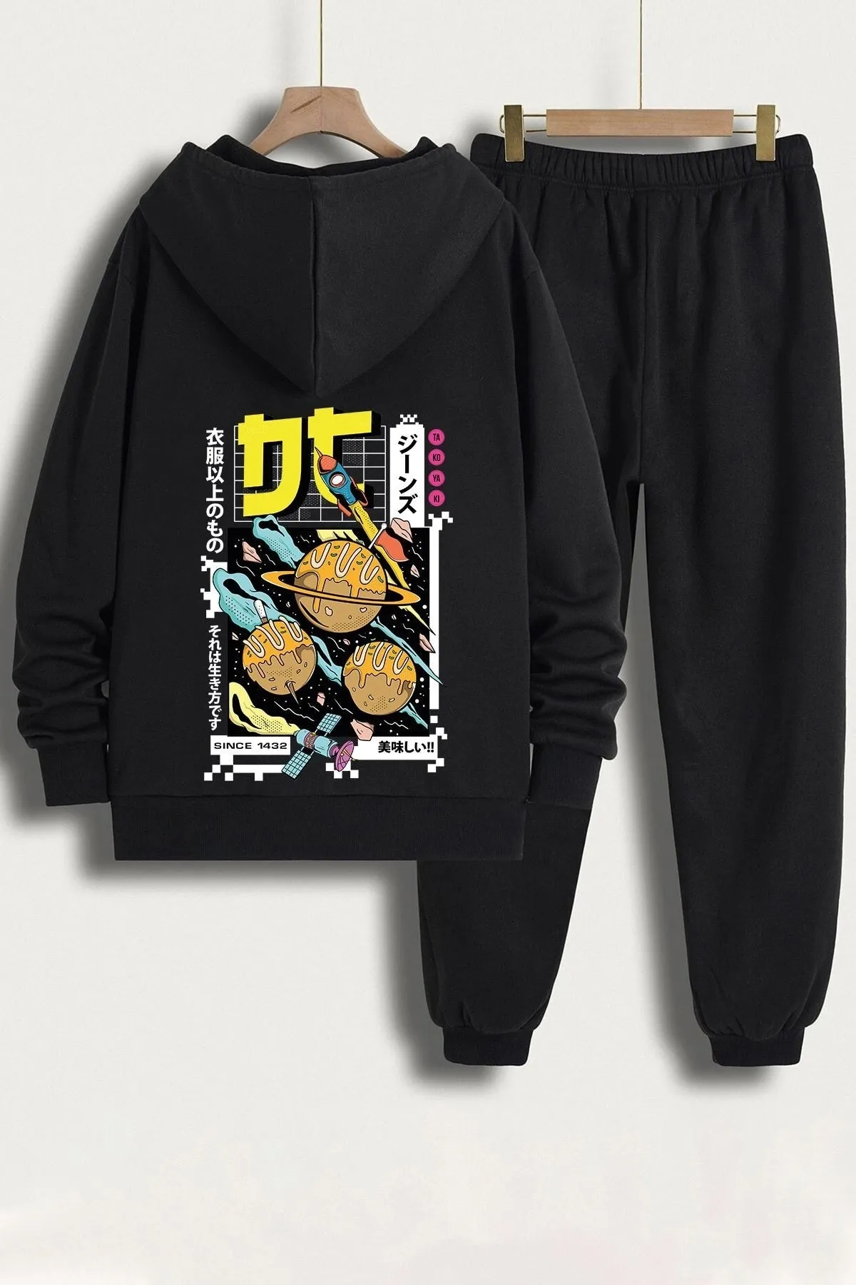 uyguntarz  Bedrucktes Unisex-Trainingsanzug-Set Tokoyaki