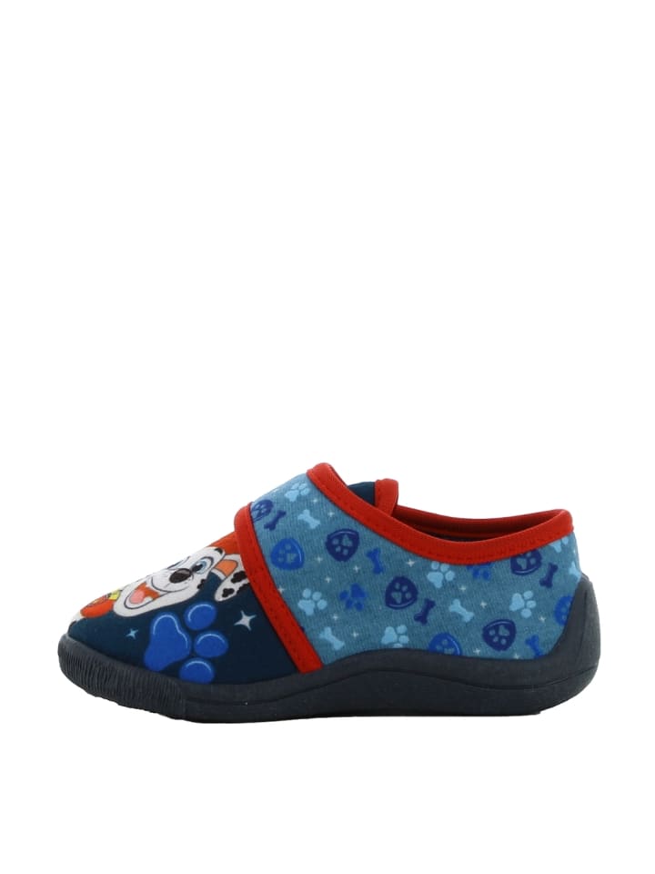 Paw Patrol Hausschuhe mit Paw Patrol Chase und Marshall Motiv, in Blau, mit Klettverschluss günstig kaufen