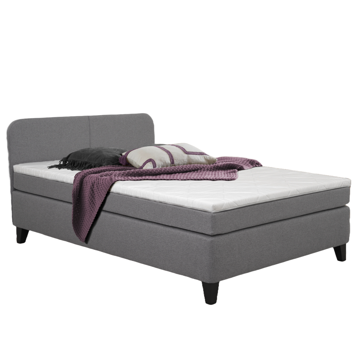Sun Garden Boxspringbett Joliet Grau 140 x 200 cm