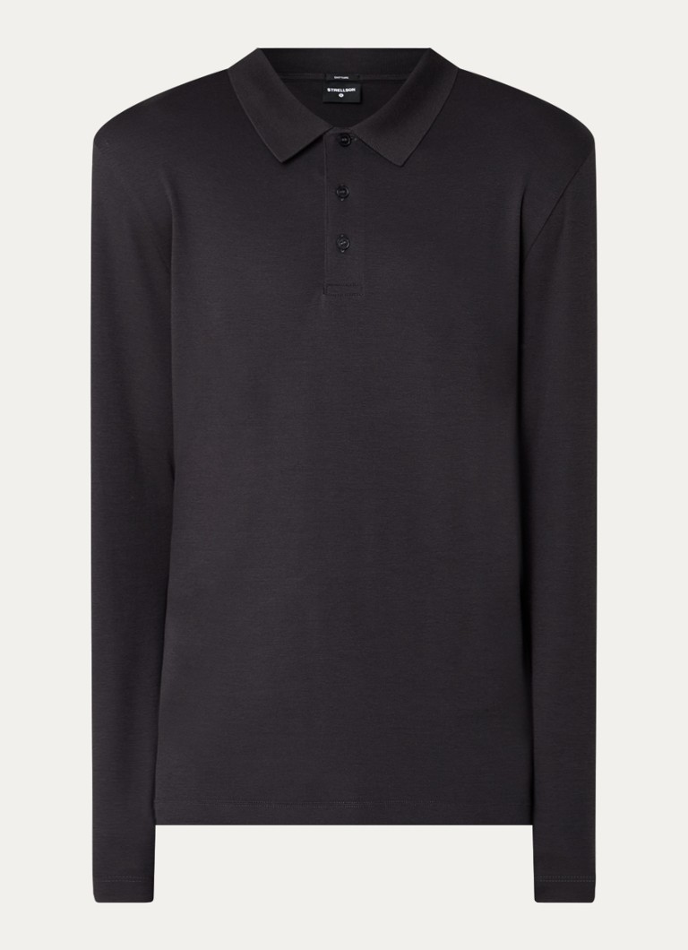 Tricou polo Strellson Edgar, croială clasică, cu microimprimă.