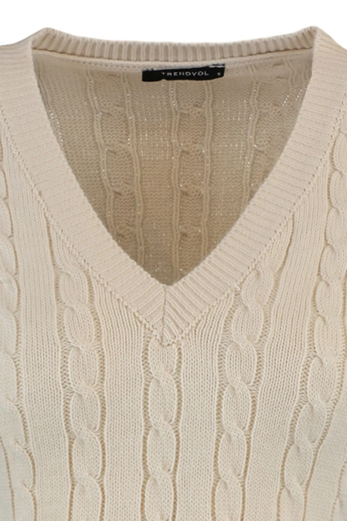 Trendyol Collection  Strickweste - Grau - Regular Fit