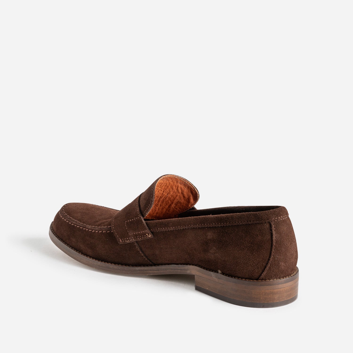 Mocassin éco-conçu marron cuir velours