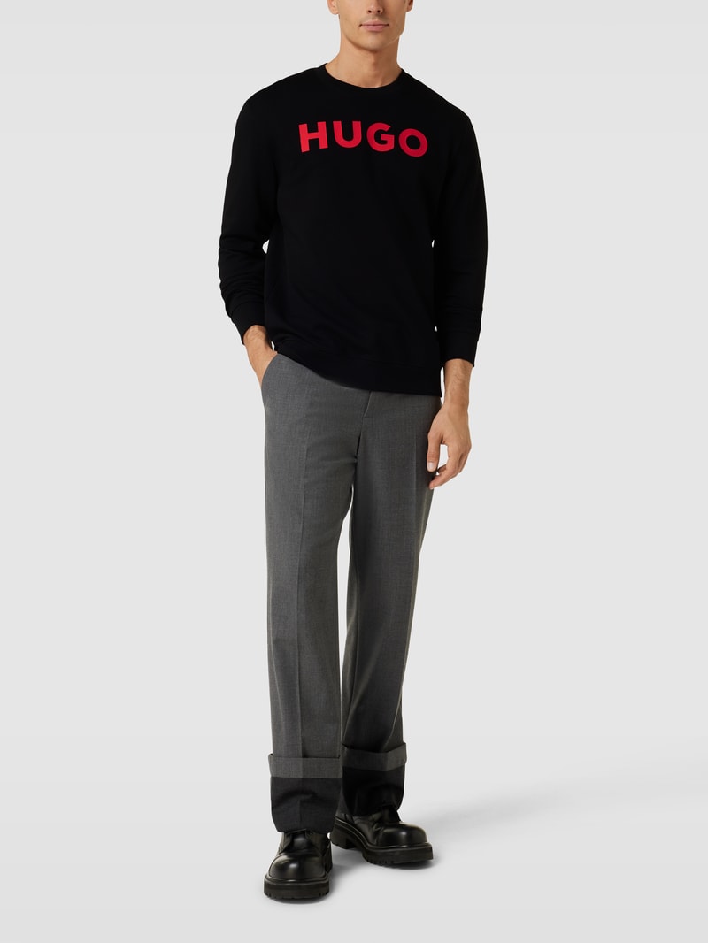 Sweatshirt mit Label-Detail Modell 'Dem' in schwarz